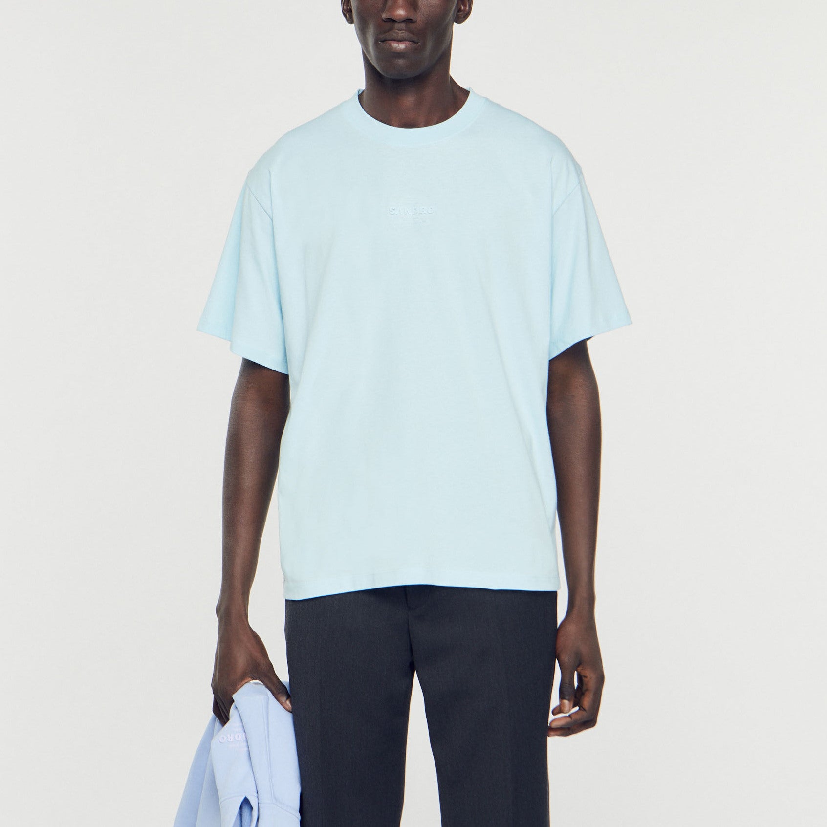 T-shirt Bleu Clair Sandro seconde main