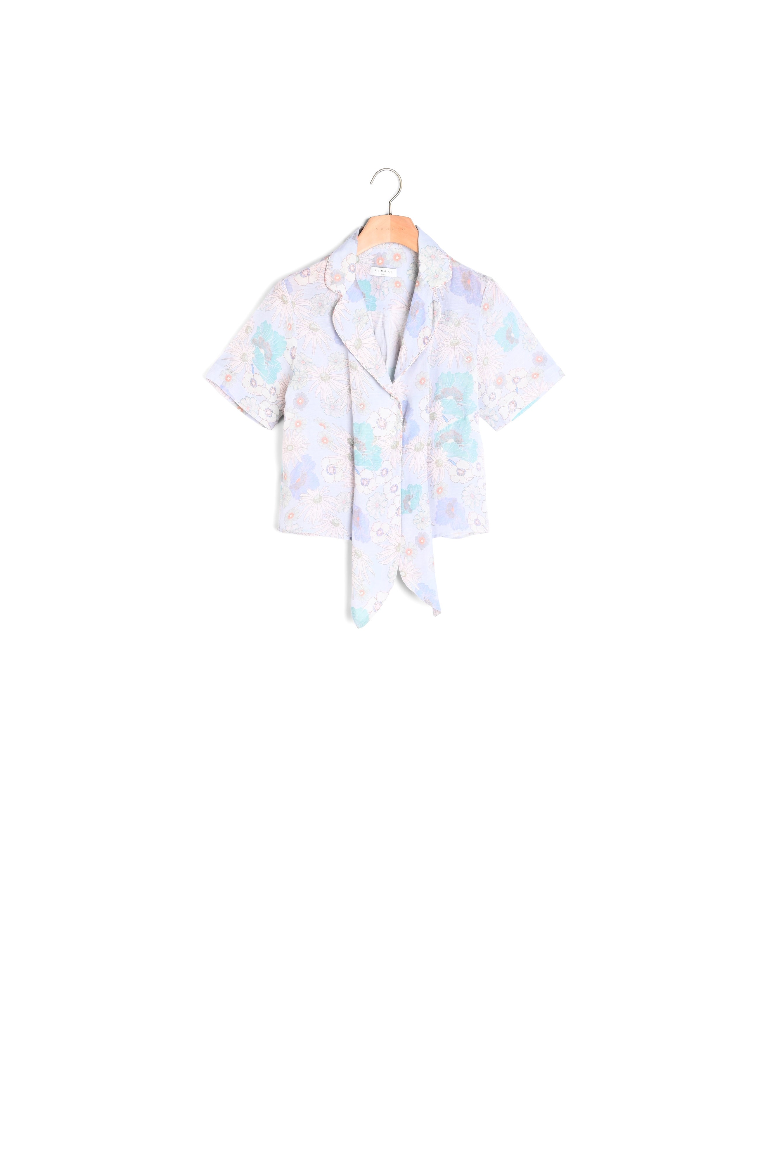 Chemise pyjama imprimée à nouer Sandro seconde main