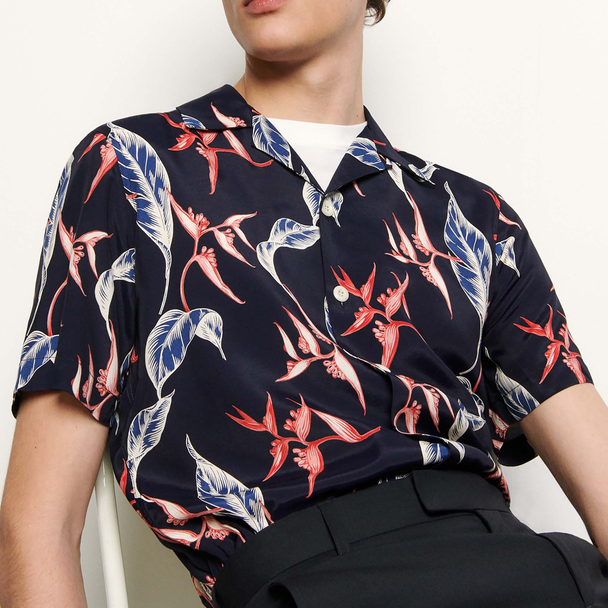 Chemise imprimée à manches courtes Sandro seconde main