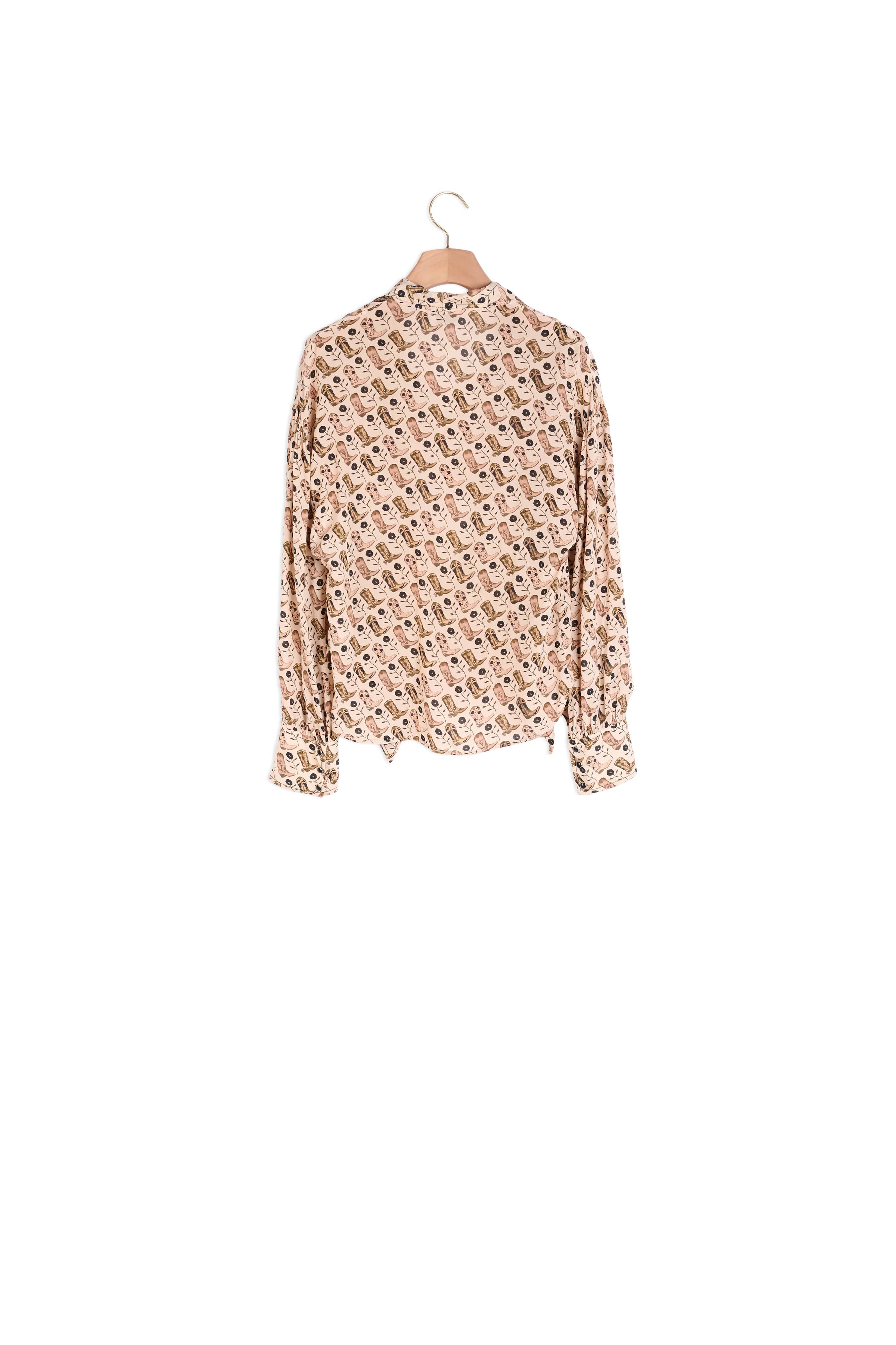 Top fluide à col lavallière imprimé Sandro seconde main