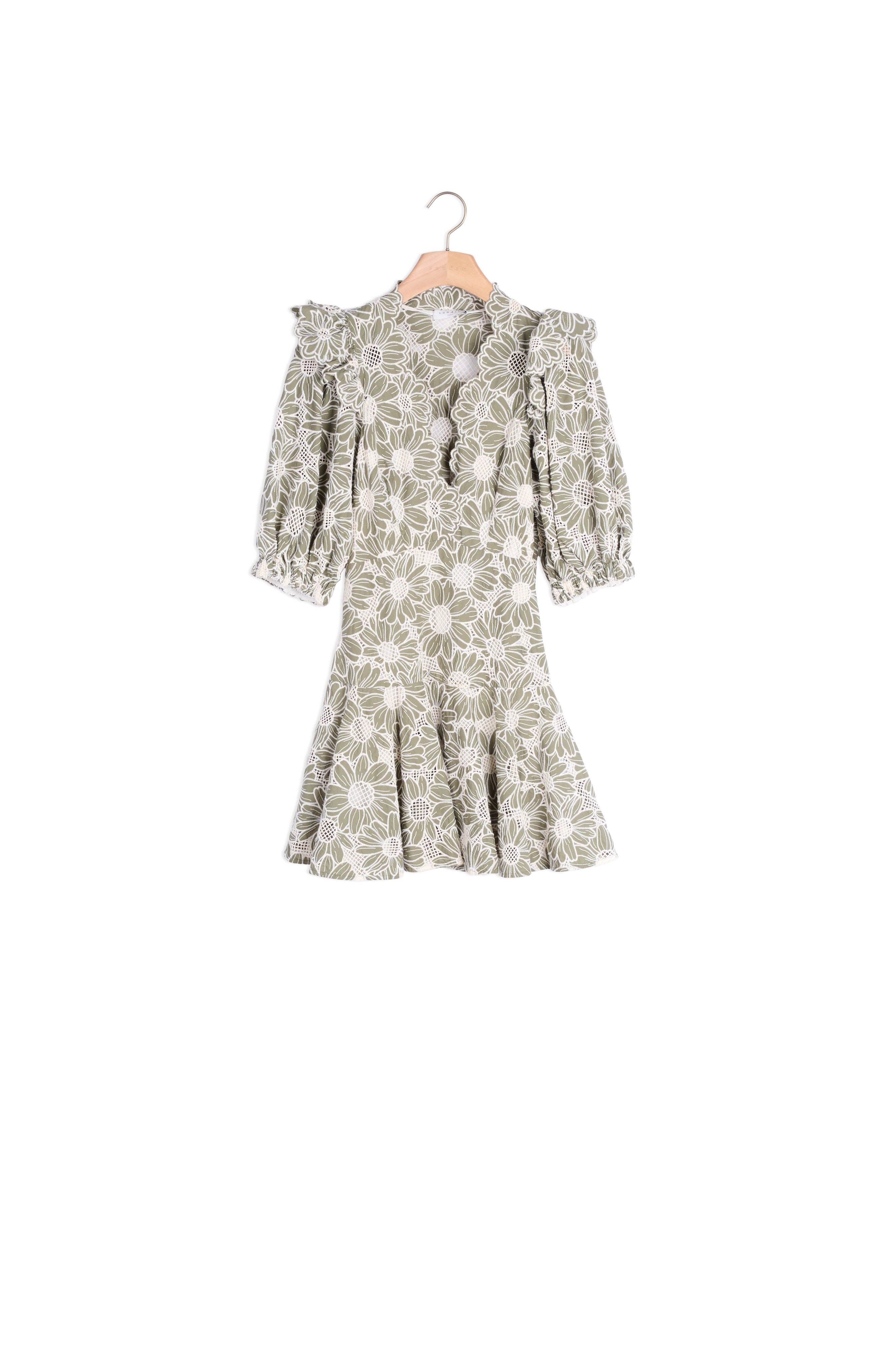 Robe courte au tissu brodé Sandro seconde main