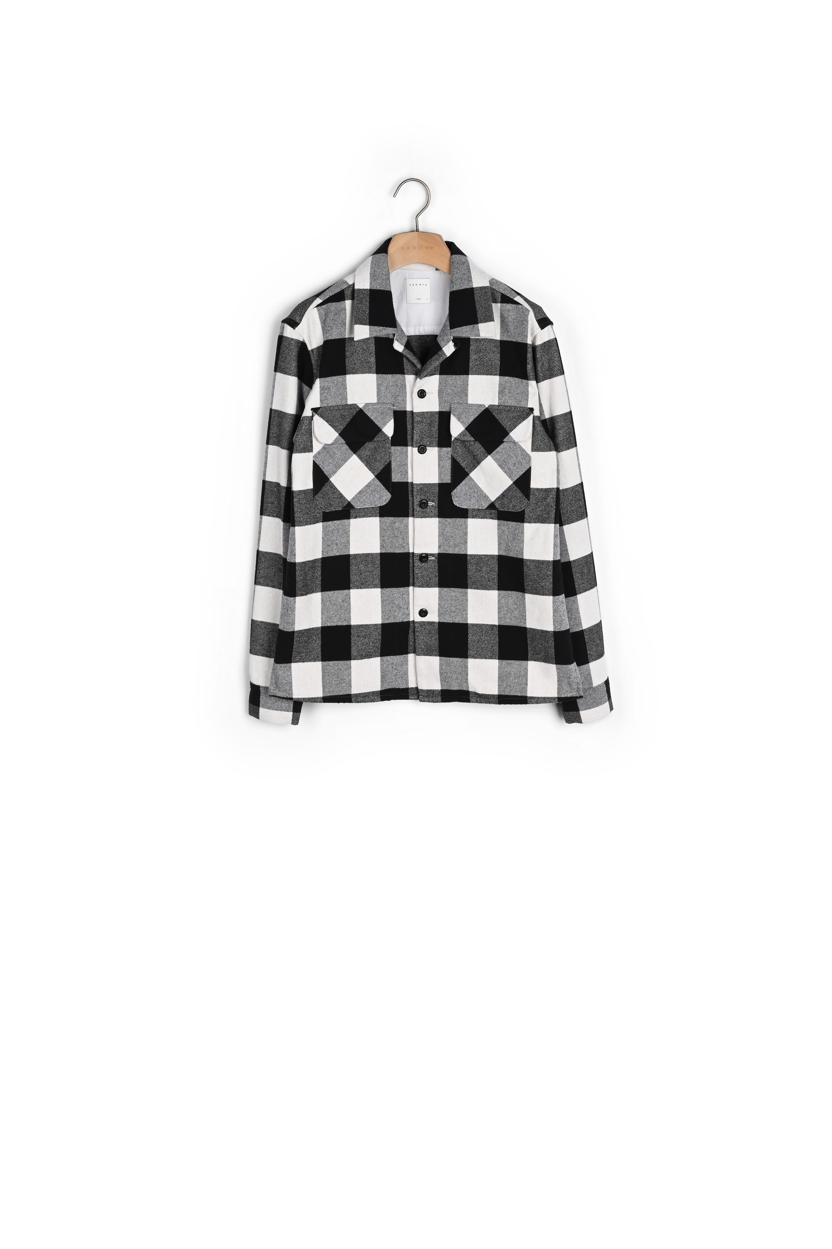 Chemise Noir/Ecru Sandro seconde main