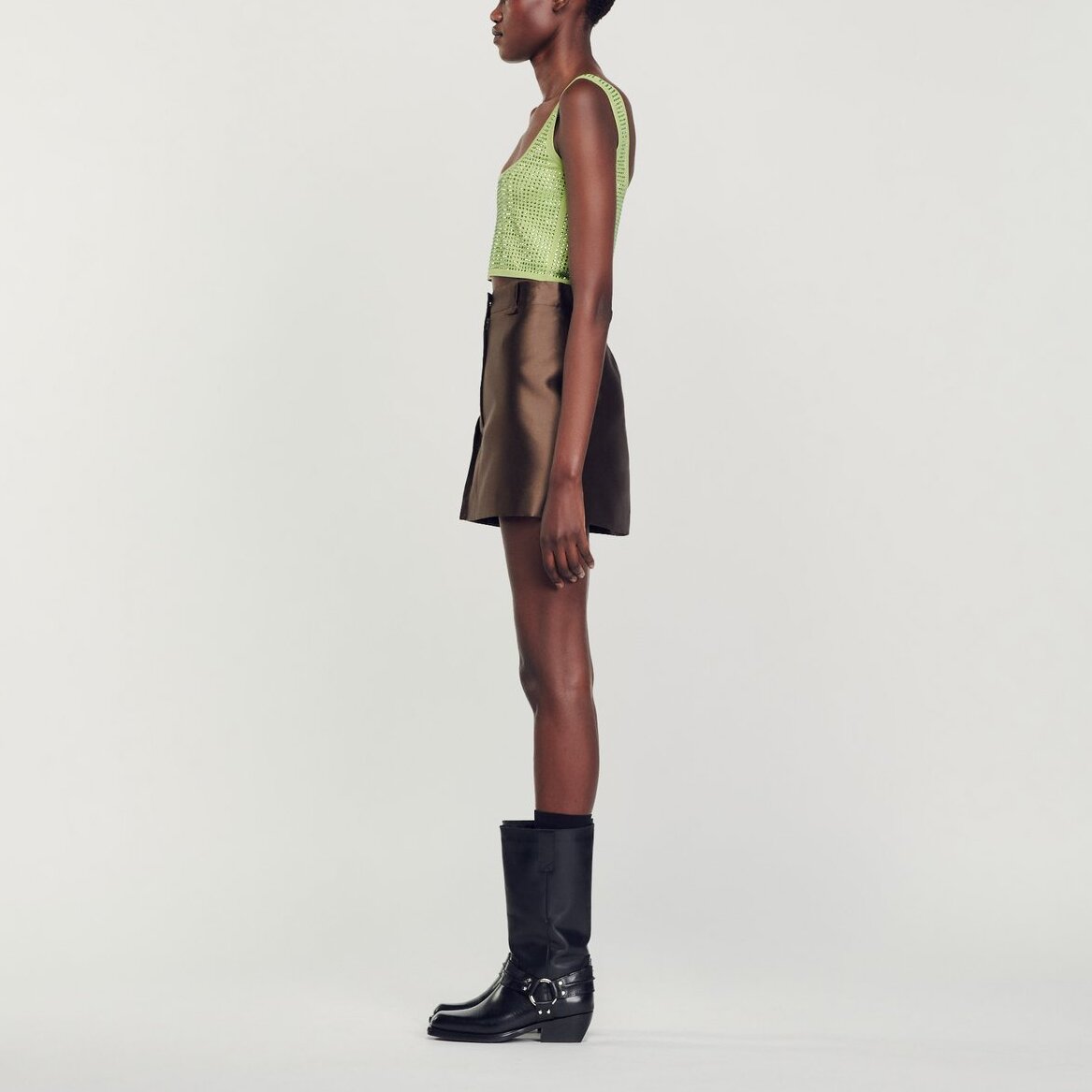 Top brassière strassé Sandro seconde main