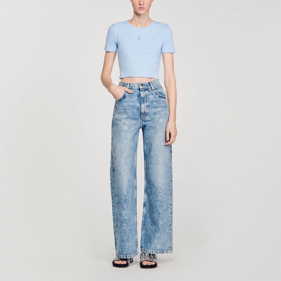 T-shirt court Sandro seconde main