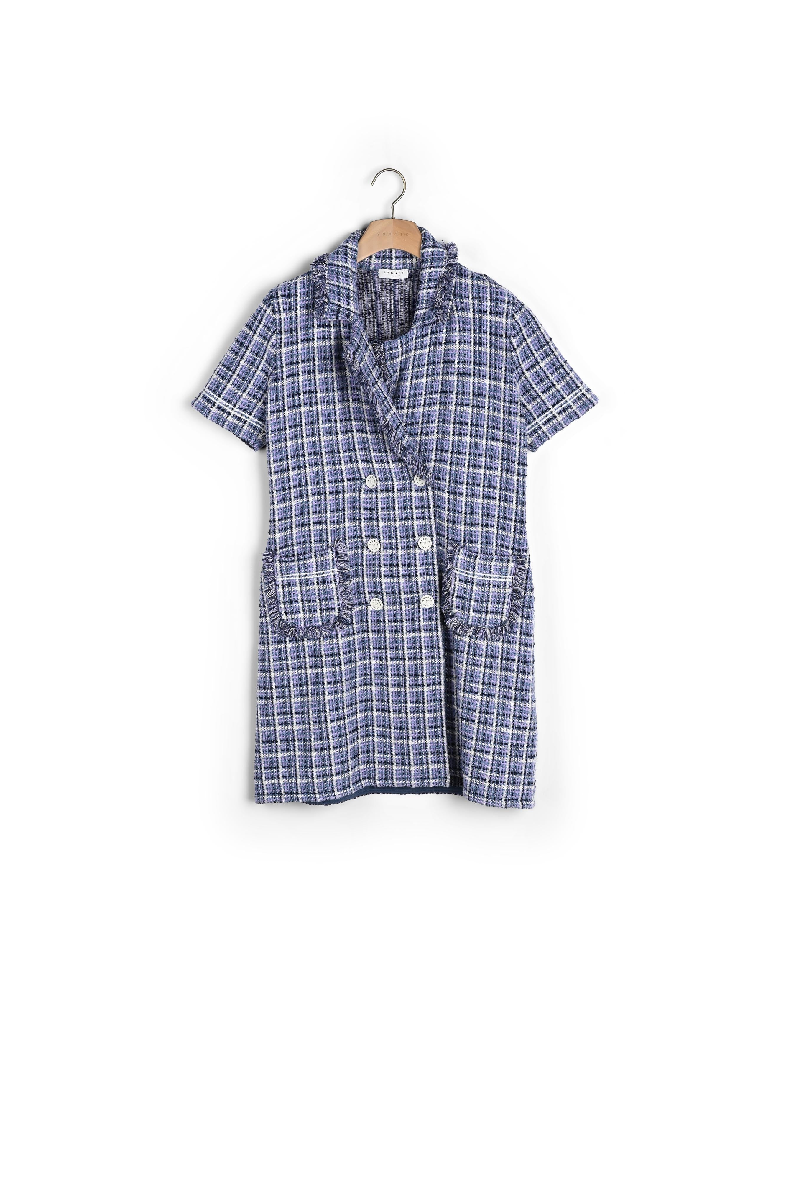 Robe courte en tweed Sandro seconde main