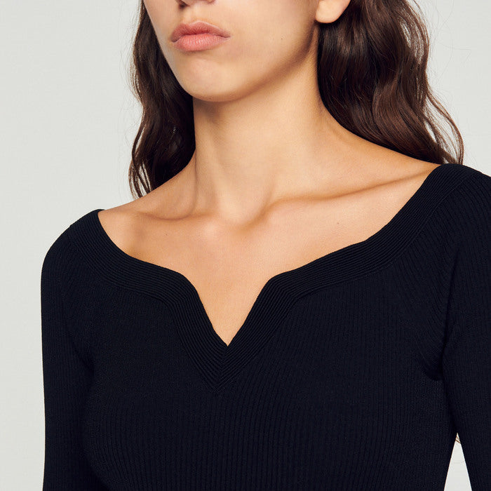 Body en Maille à encolure cœur Sandro seconde main