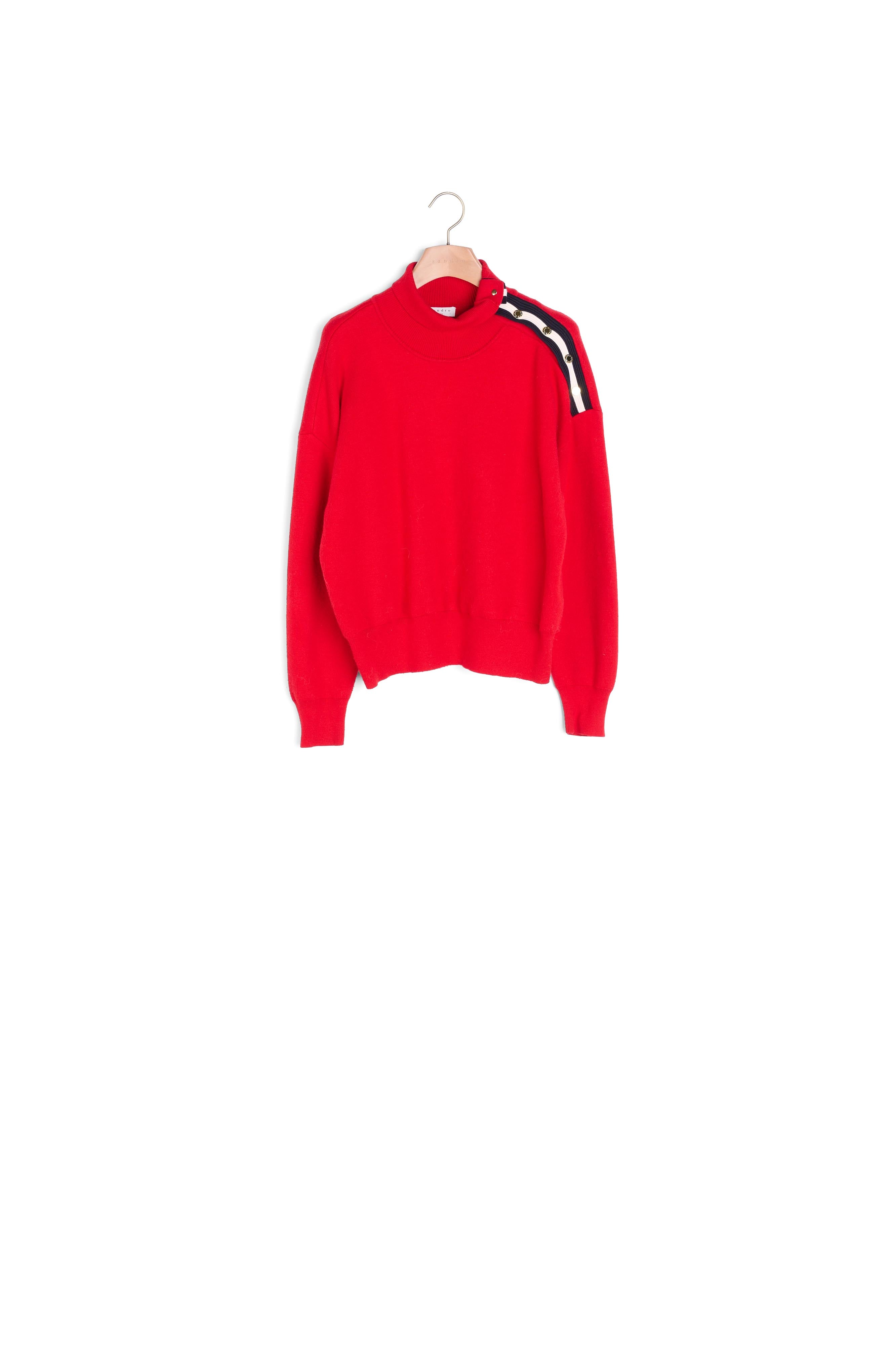 Pull col montant orné de pressions Sandro seconde main