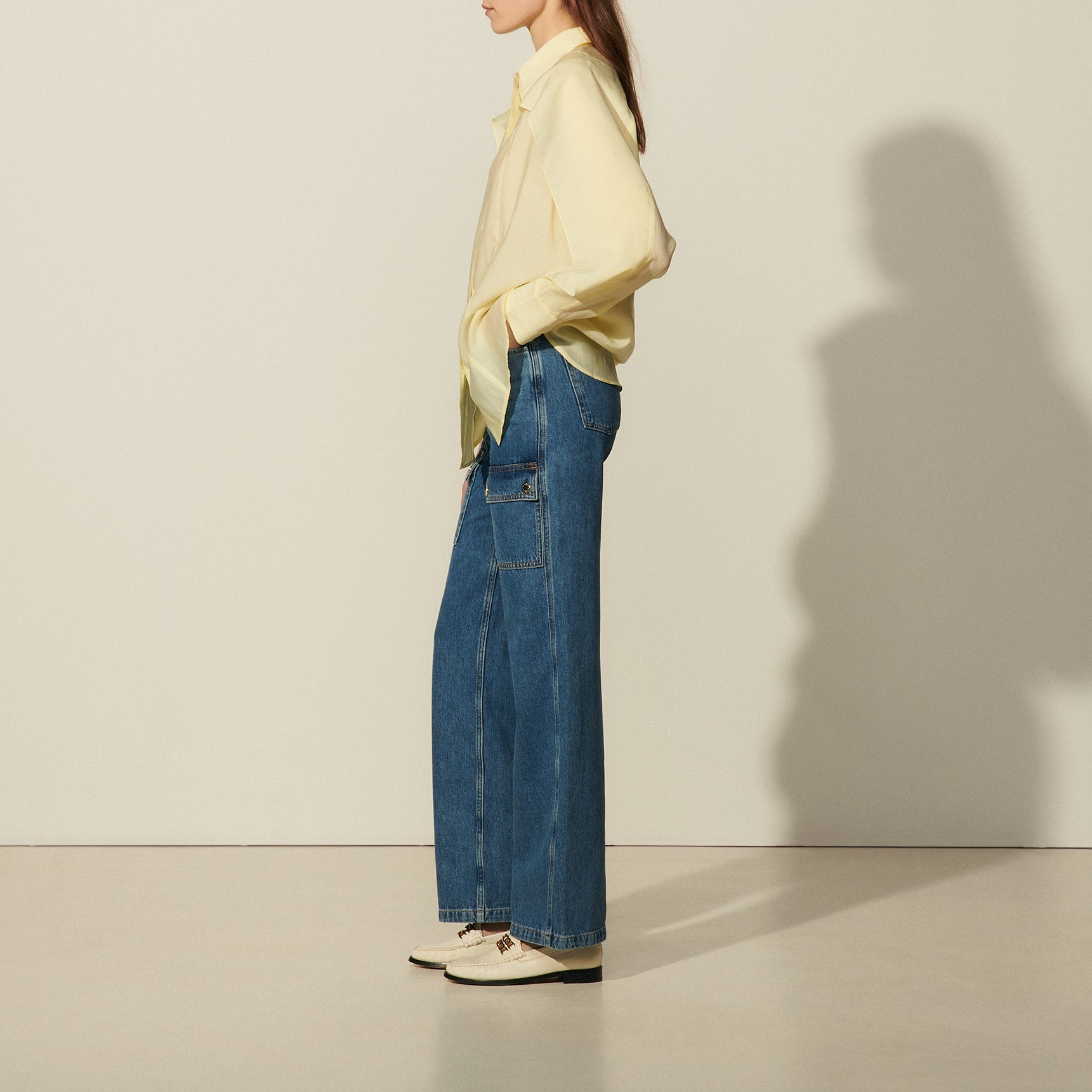 Chemise cape volantée oversize Sandro seconde main