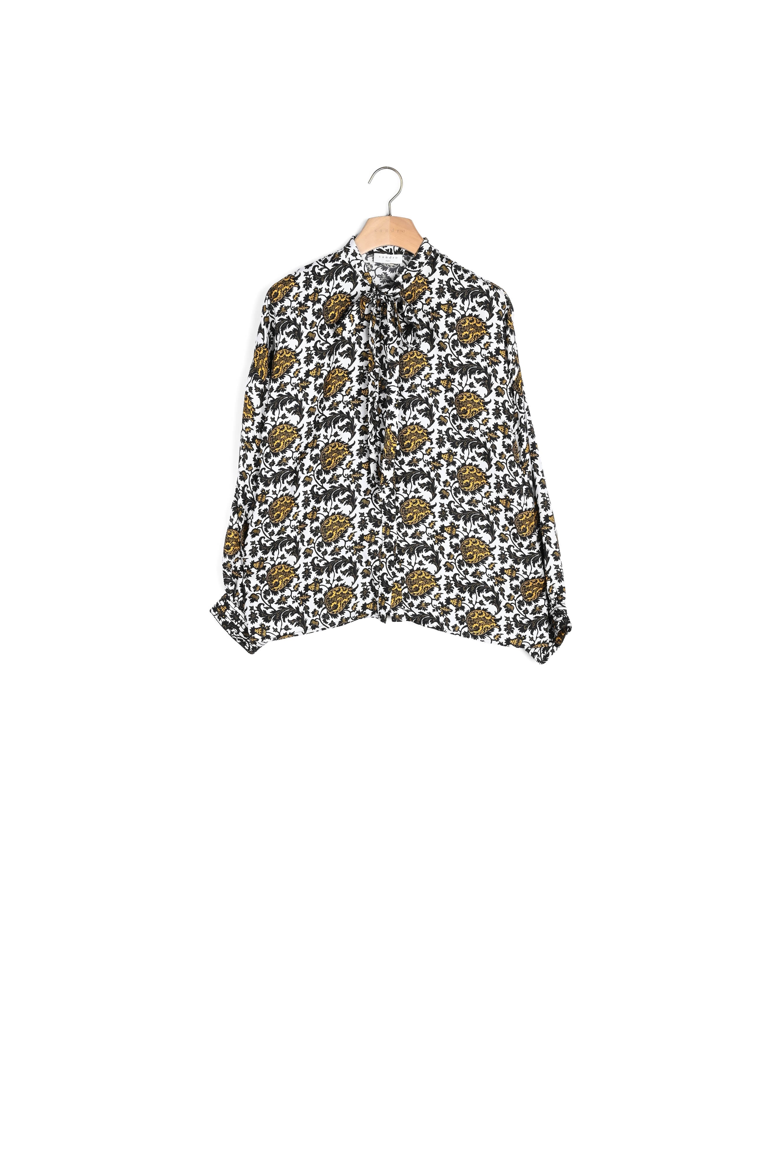 Chemise imprimée en soie Sandro seconde main