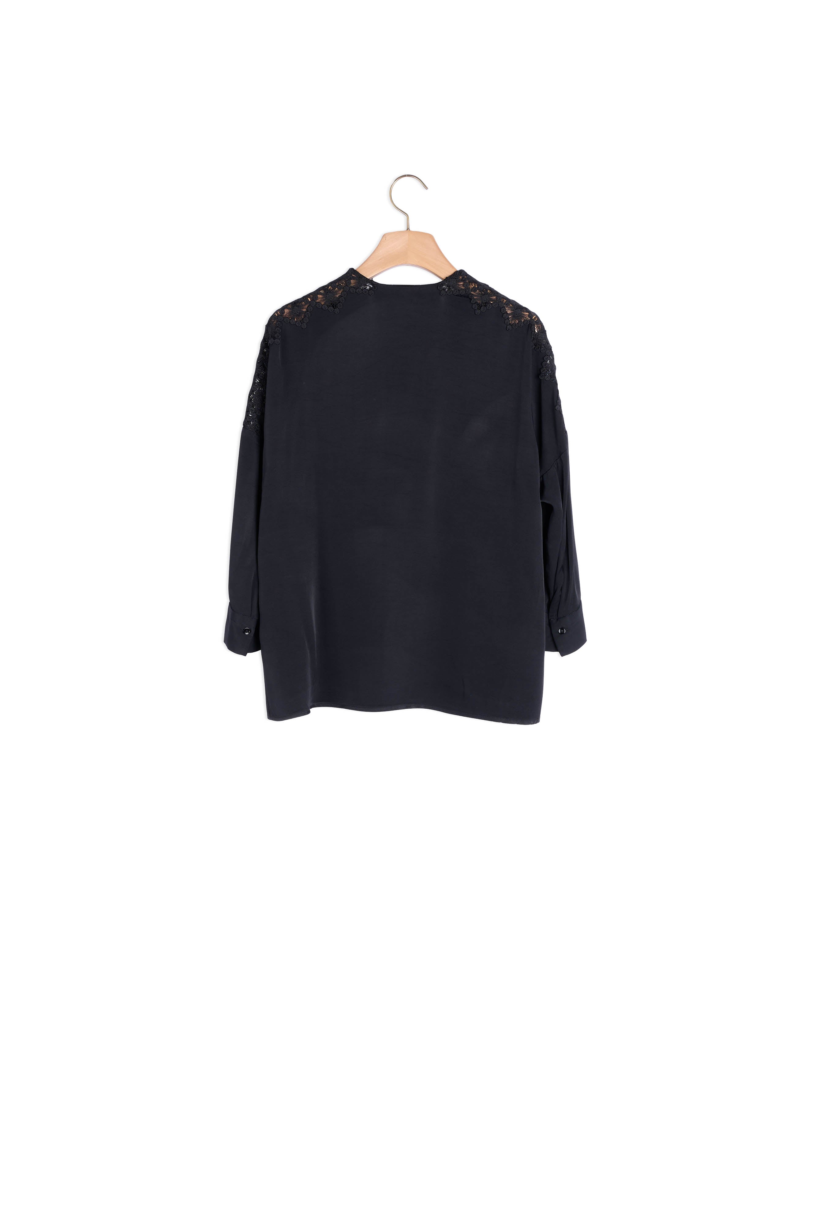 Blouse à empiècement en guipure Sandro seconde main