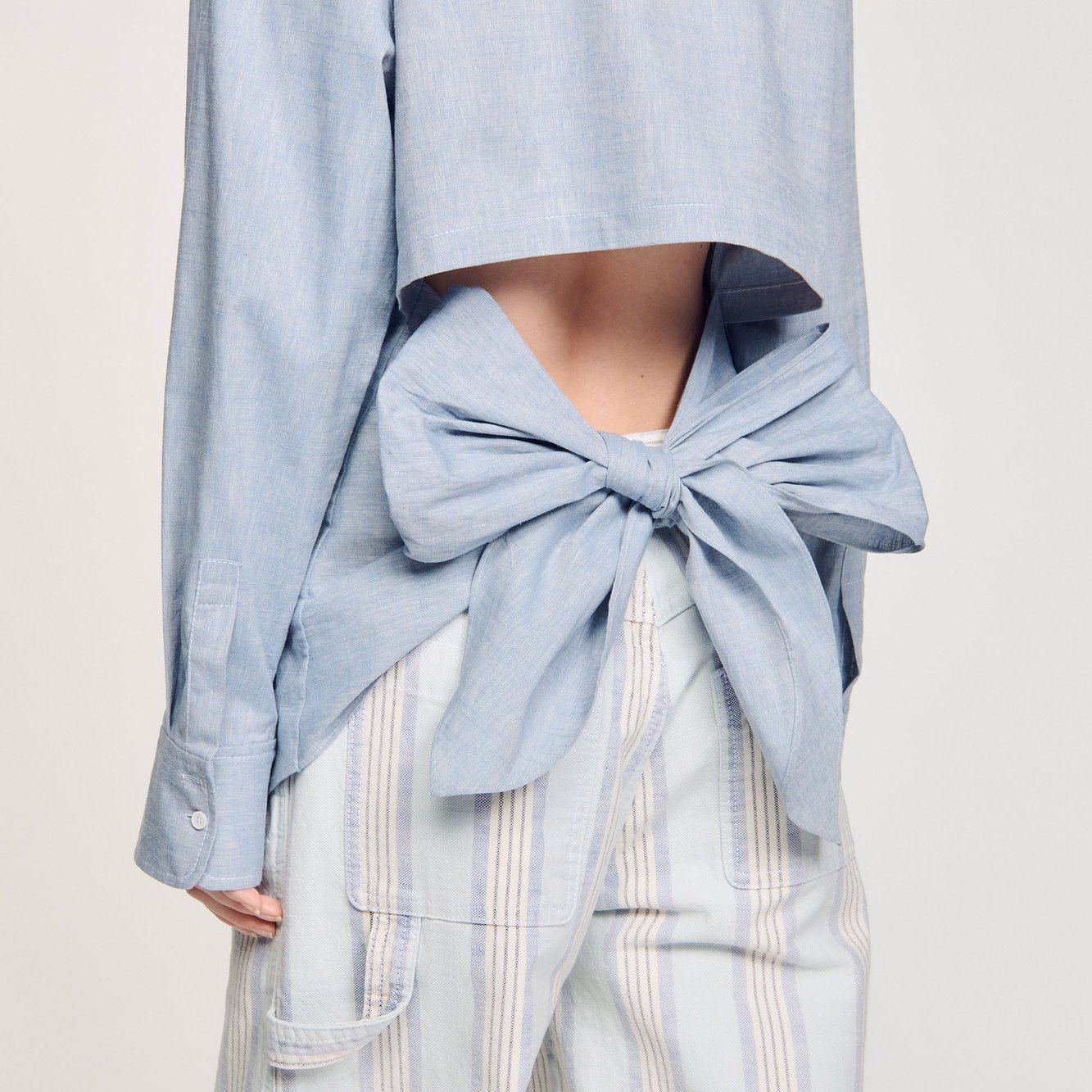 Chemise longue à dos noué Sandro seconde main