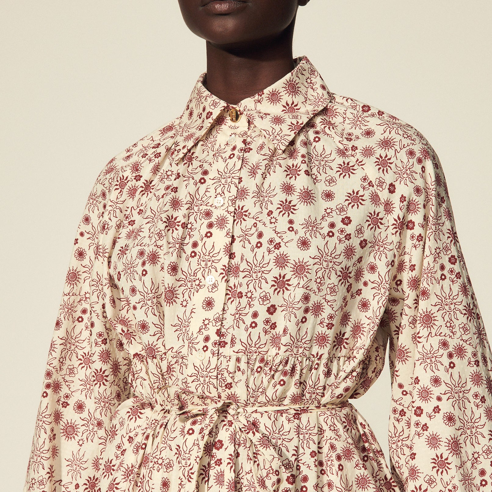 Robe Chemise imprimée évasée Sandro seconde main