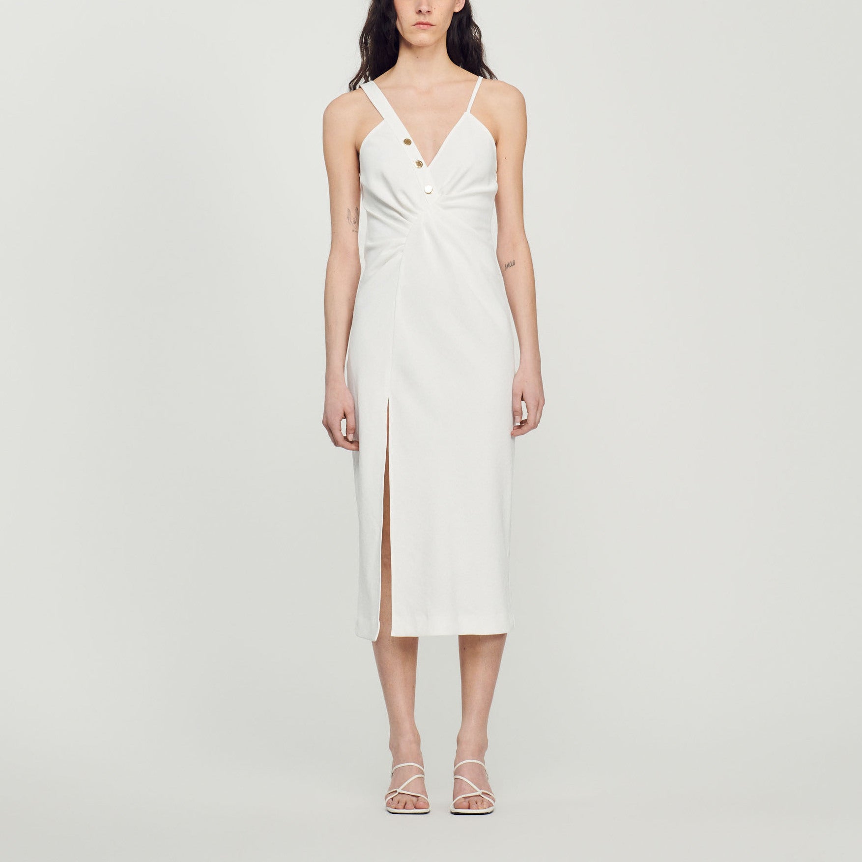 Robe longue asymétrique Sandro seconde main
