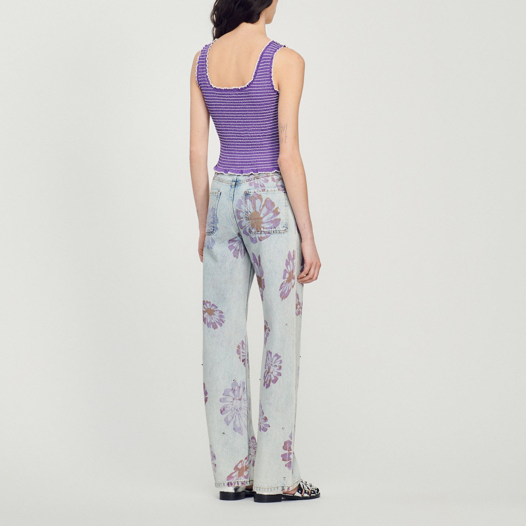 Débardeur court smocké Sandro seconde main