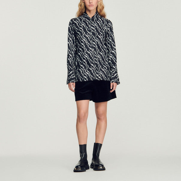 Chemise fluide imprimée Sandro seconde main