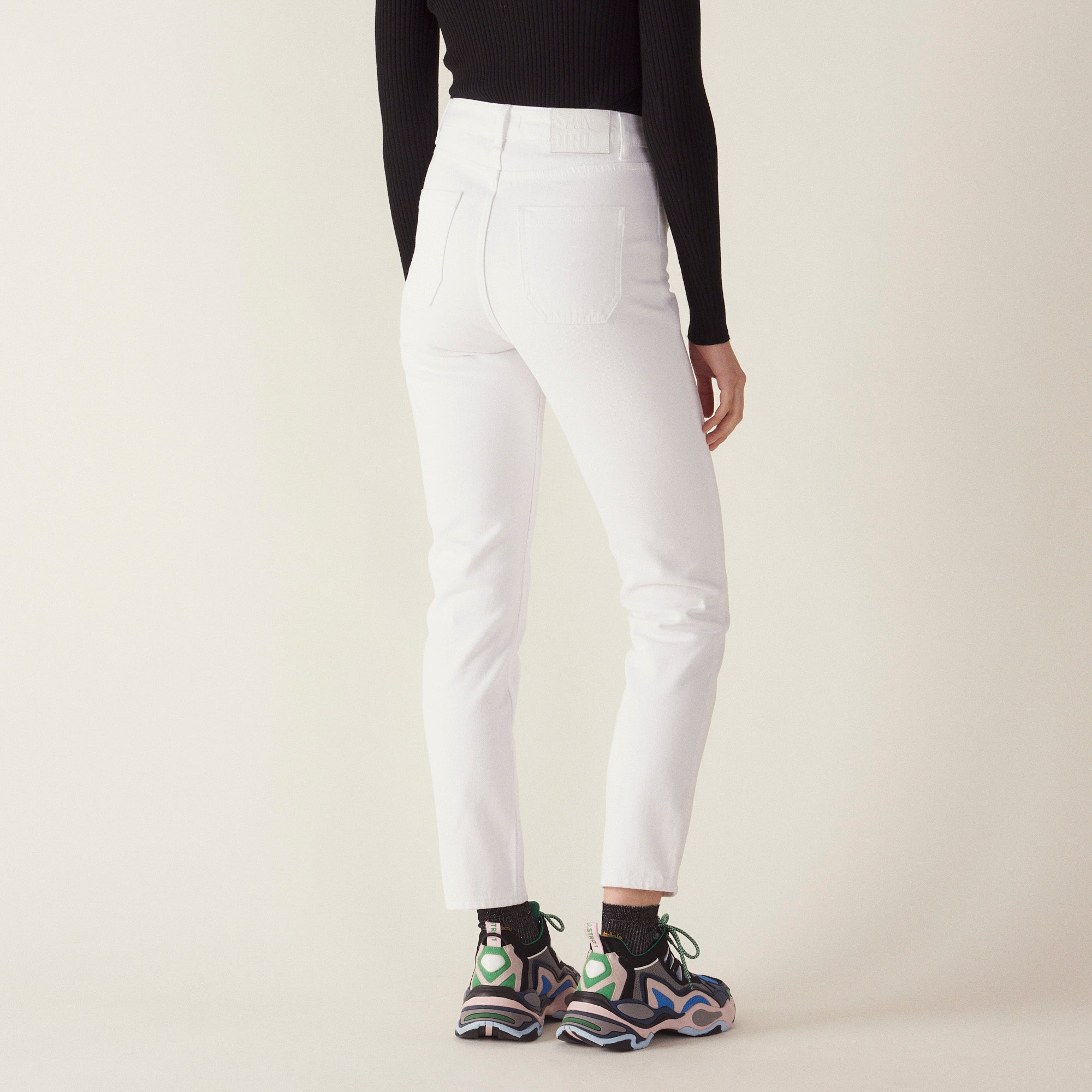 Jean taille haute à la coupe droite Sandro seconde main