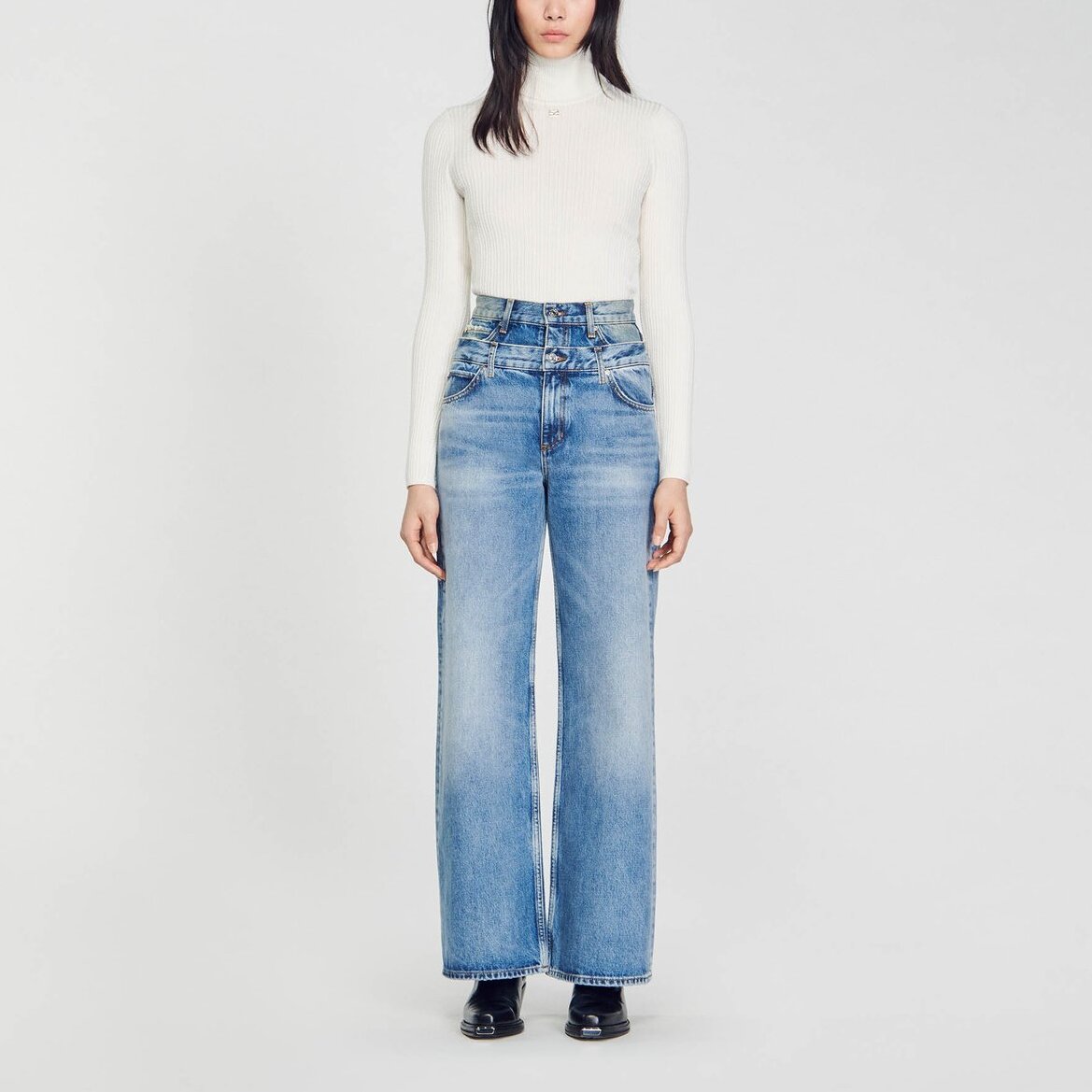 Jean à double ceinture Sandro seconde main