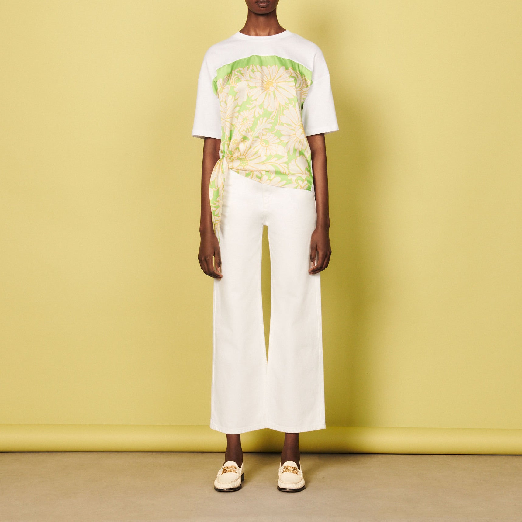 Tee-shirt foulard en coton biologique Sandro seconde main