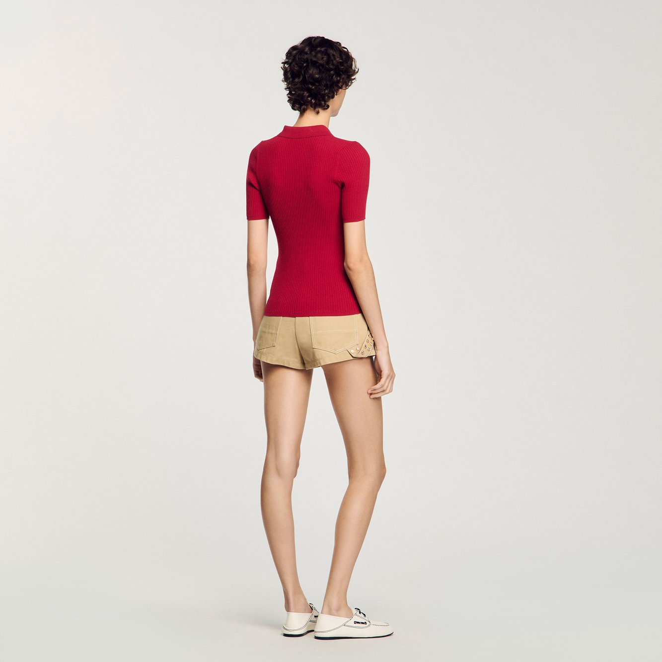 Polo en maille côtelée Sandro seconde main