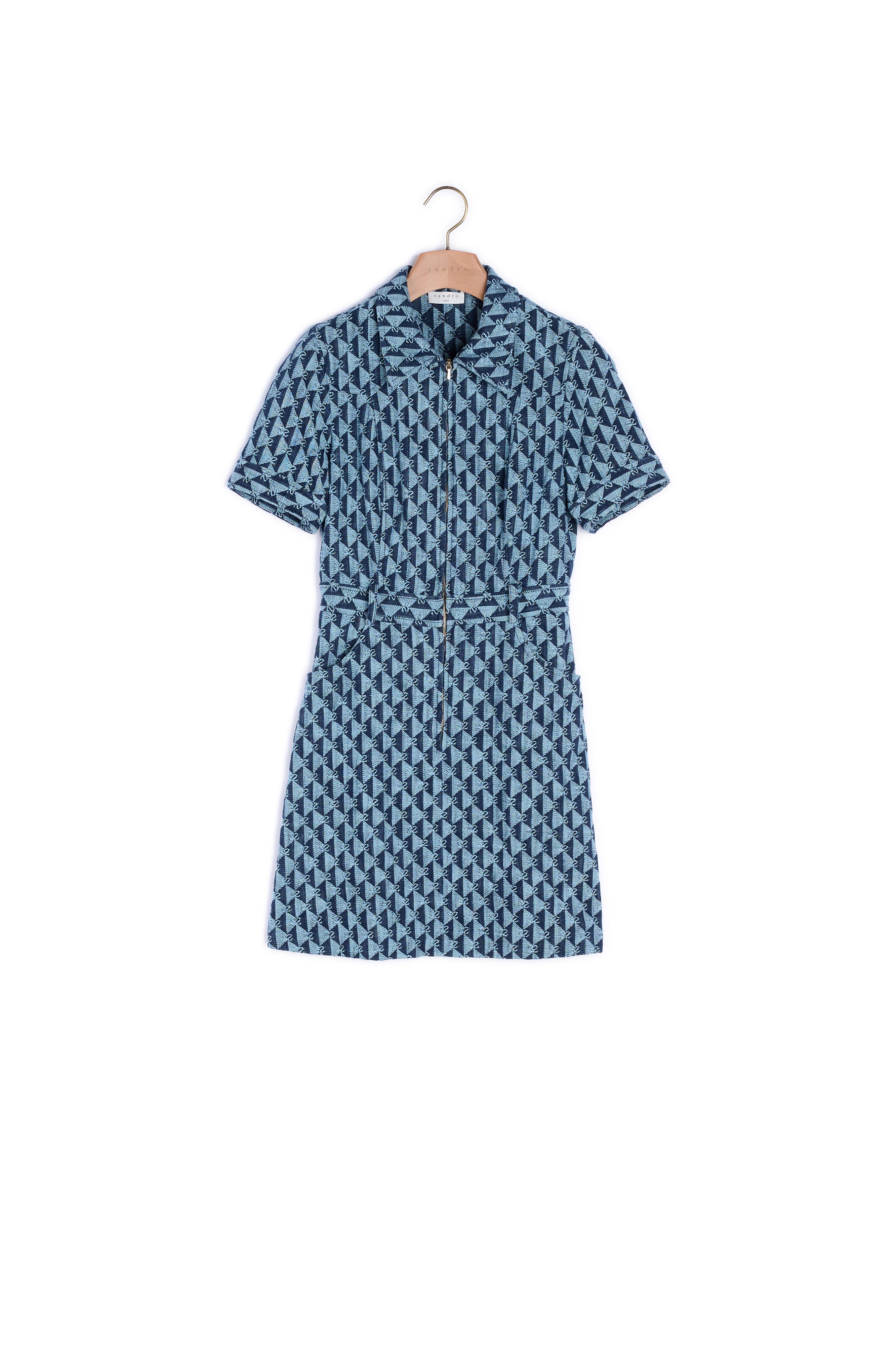 Robe en jacquard double S Sandro seconde main