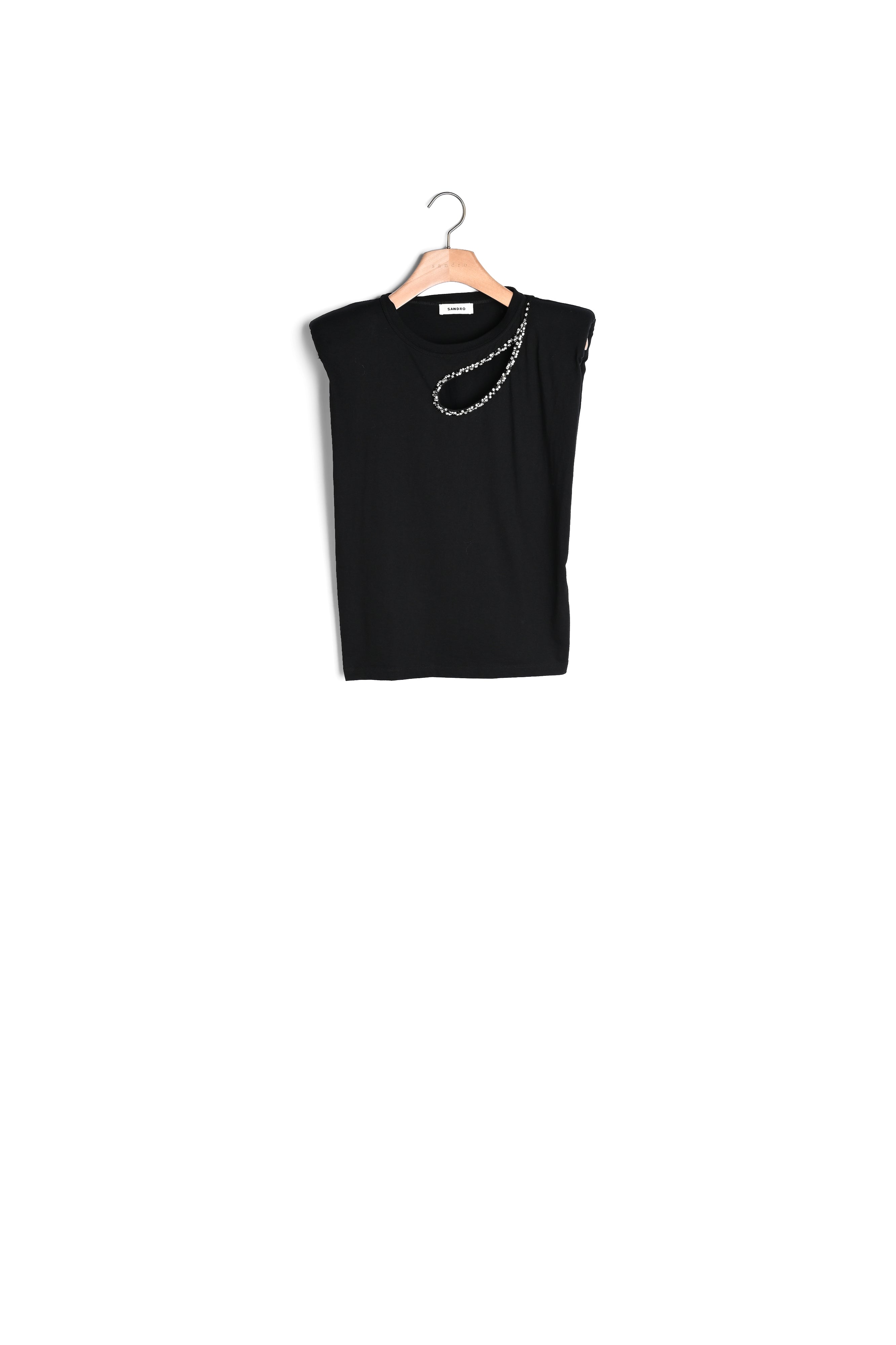T-shirt goutte strass Sandro seconde main