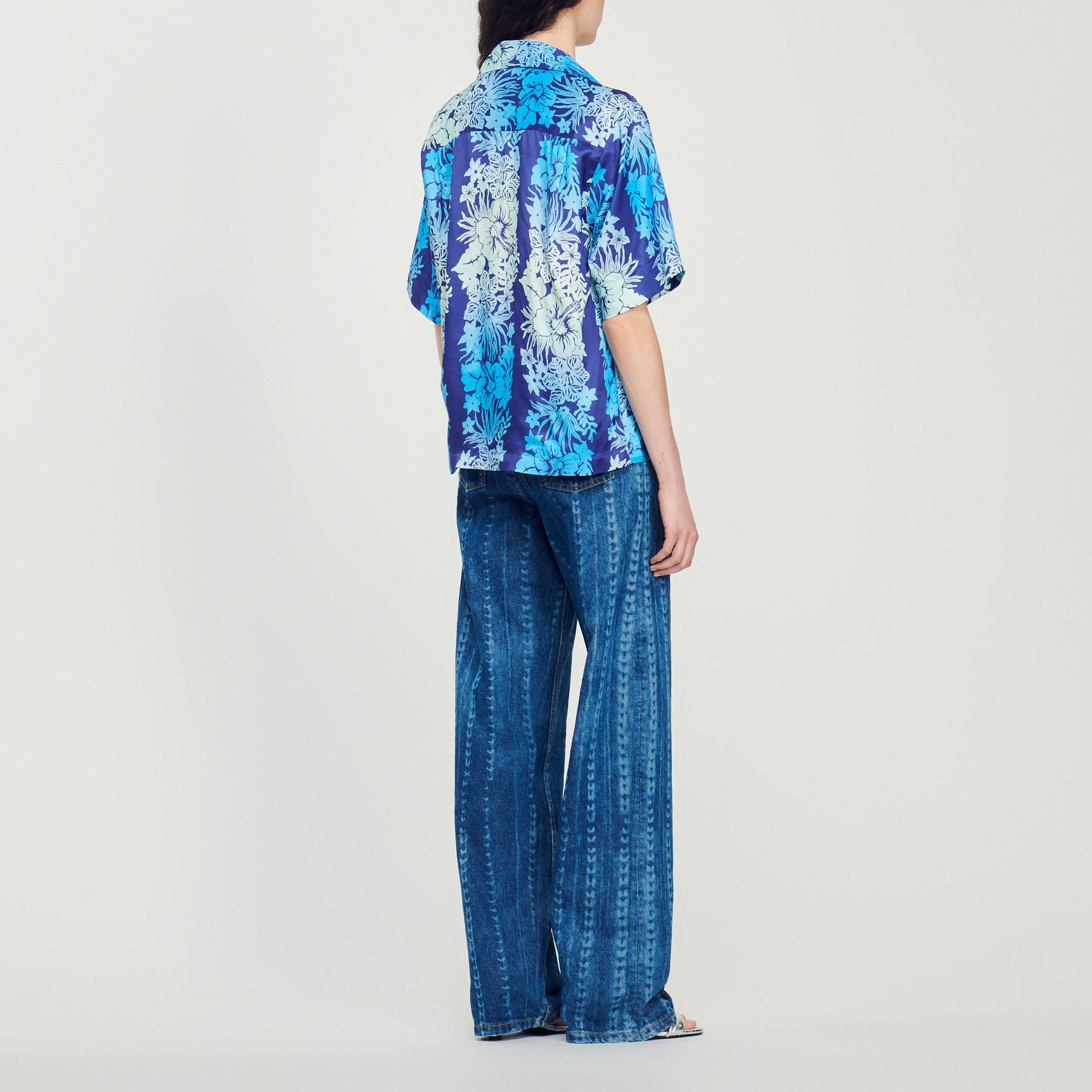 Chemise à imprimé Hawaï Sandro seconde main