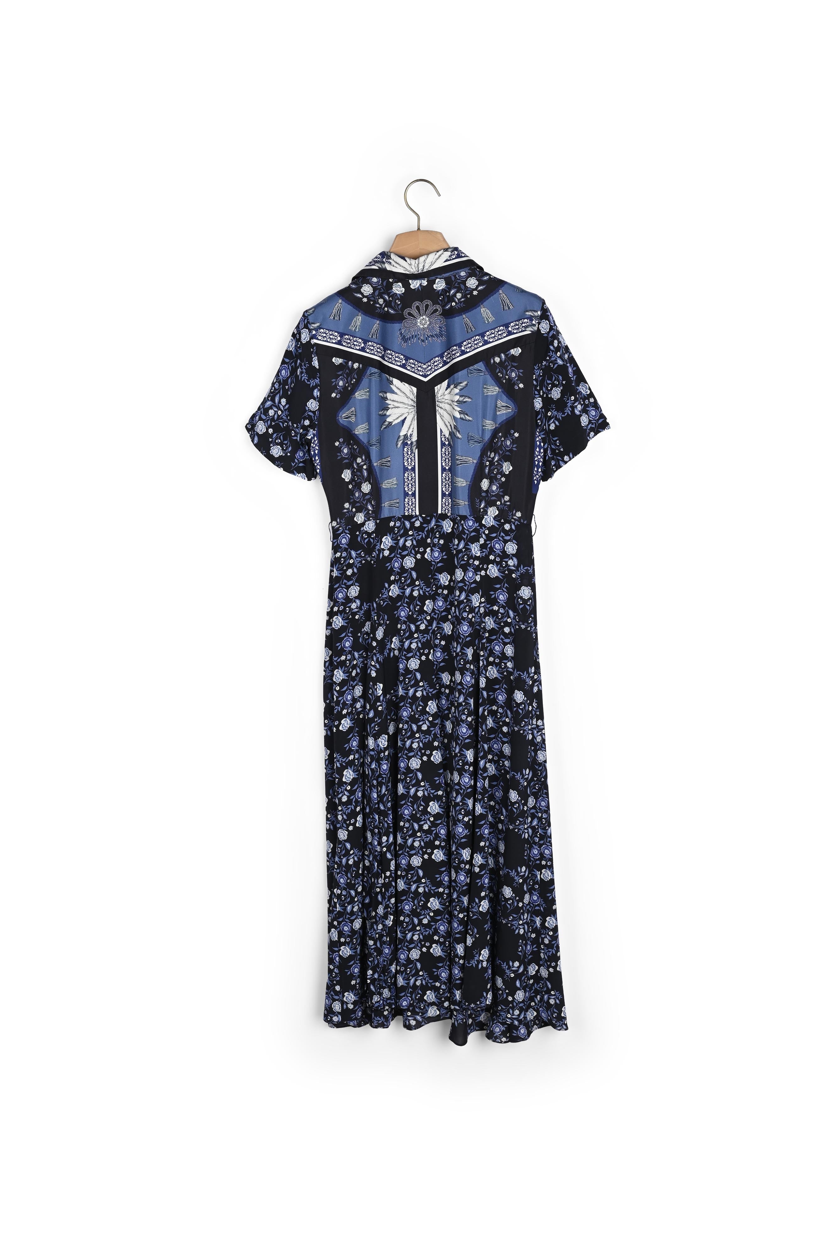 Robe Chemise longue fluide imprimée Sandro seconde main