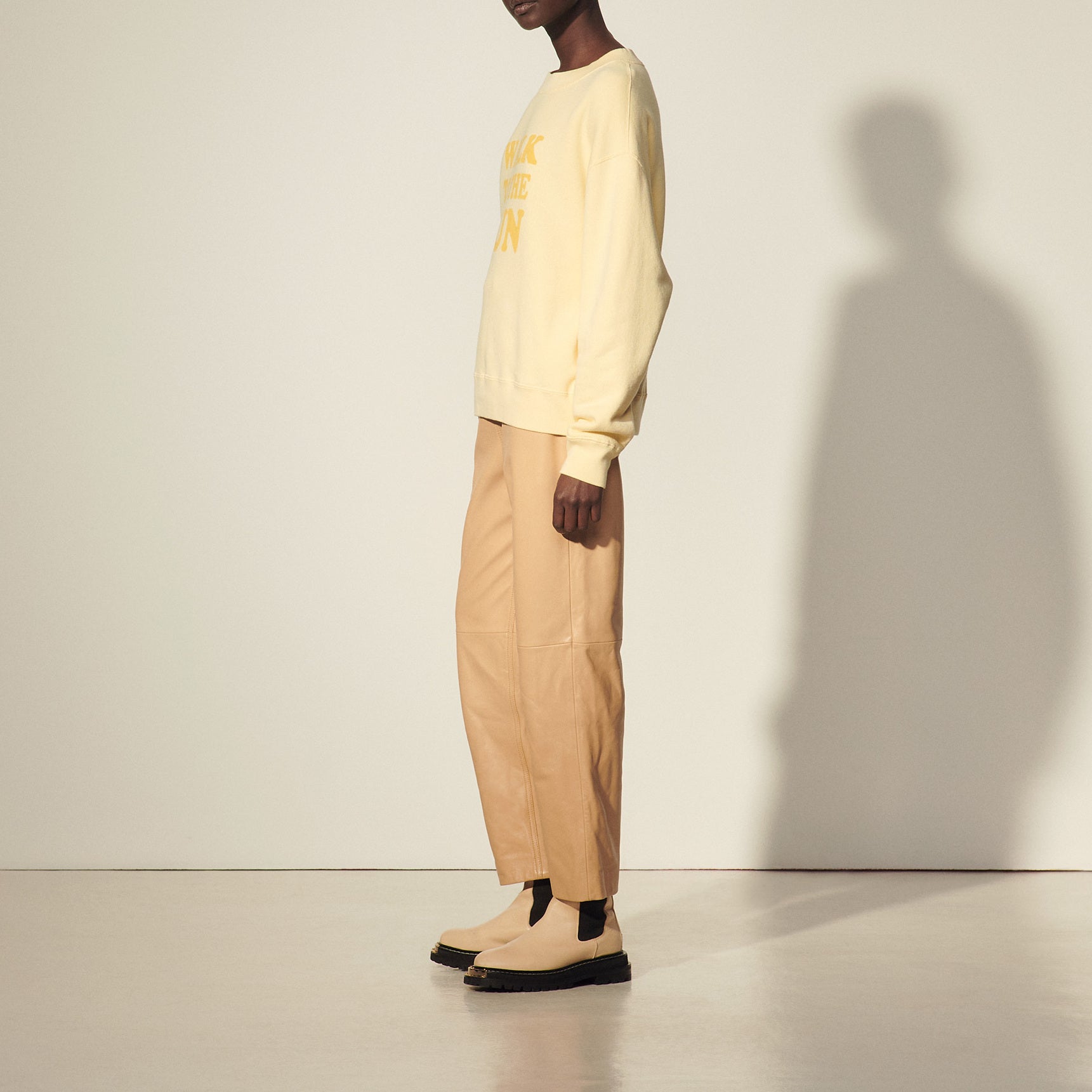 Sweatshirt en coton à message Sandro seconde main