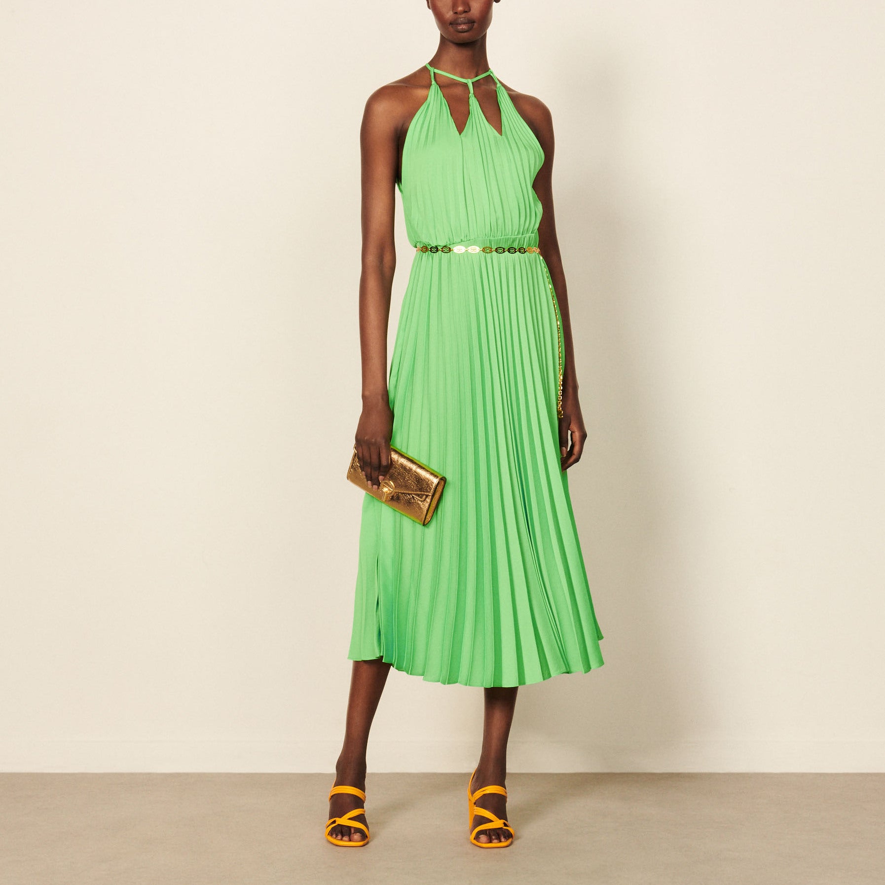 Robe longue plissée Sandro seconde main