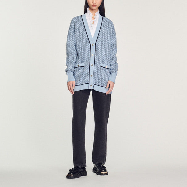 Cardicoat oversized imprimé Sandro seconde main