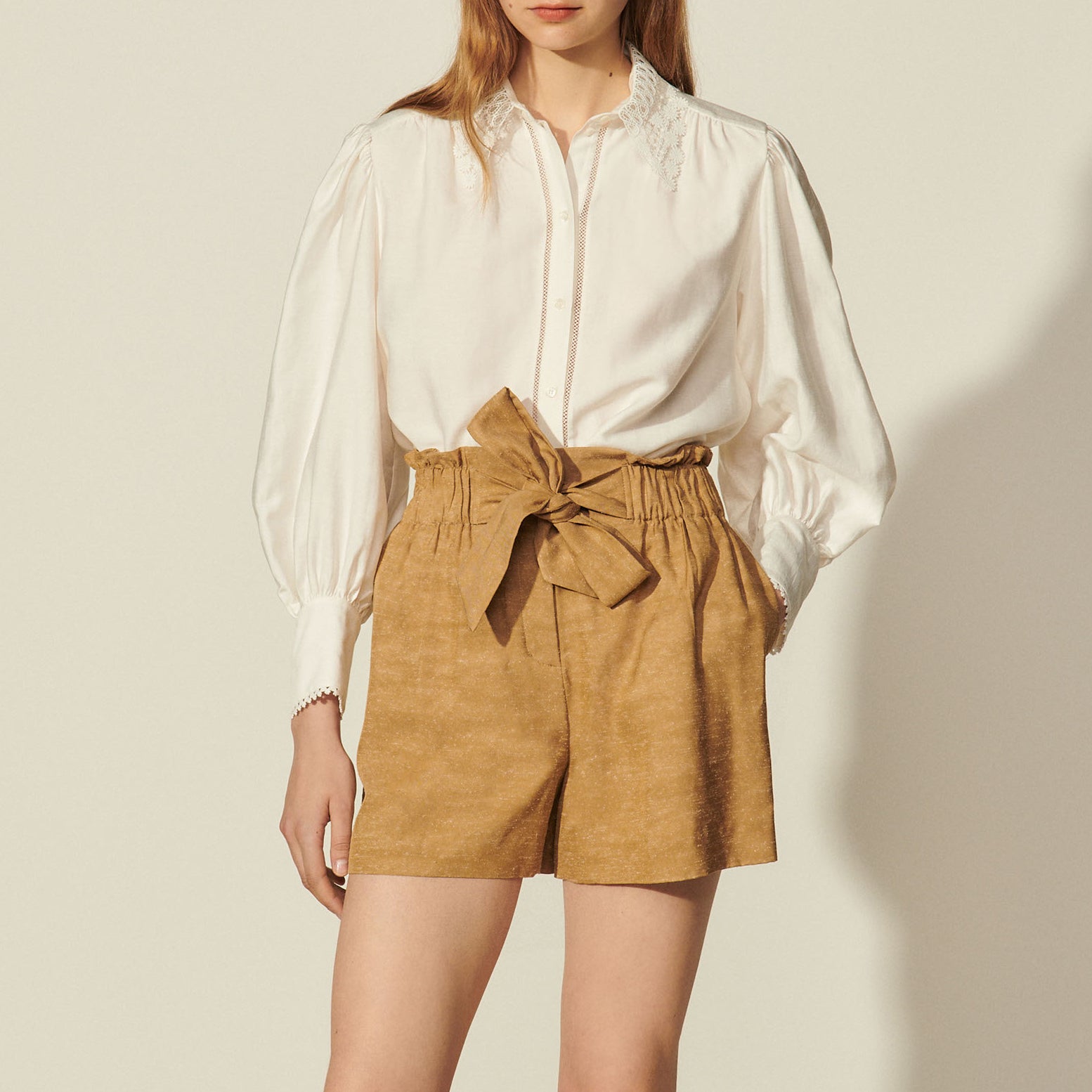 Short large avec ceinture à nouer Sandro seconde main