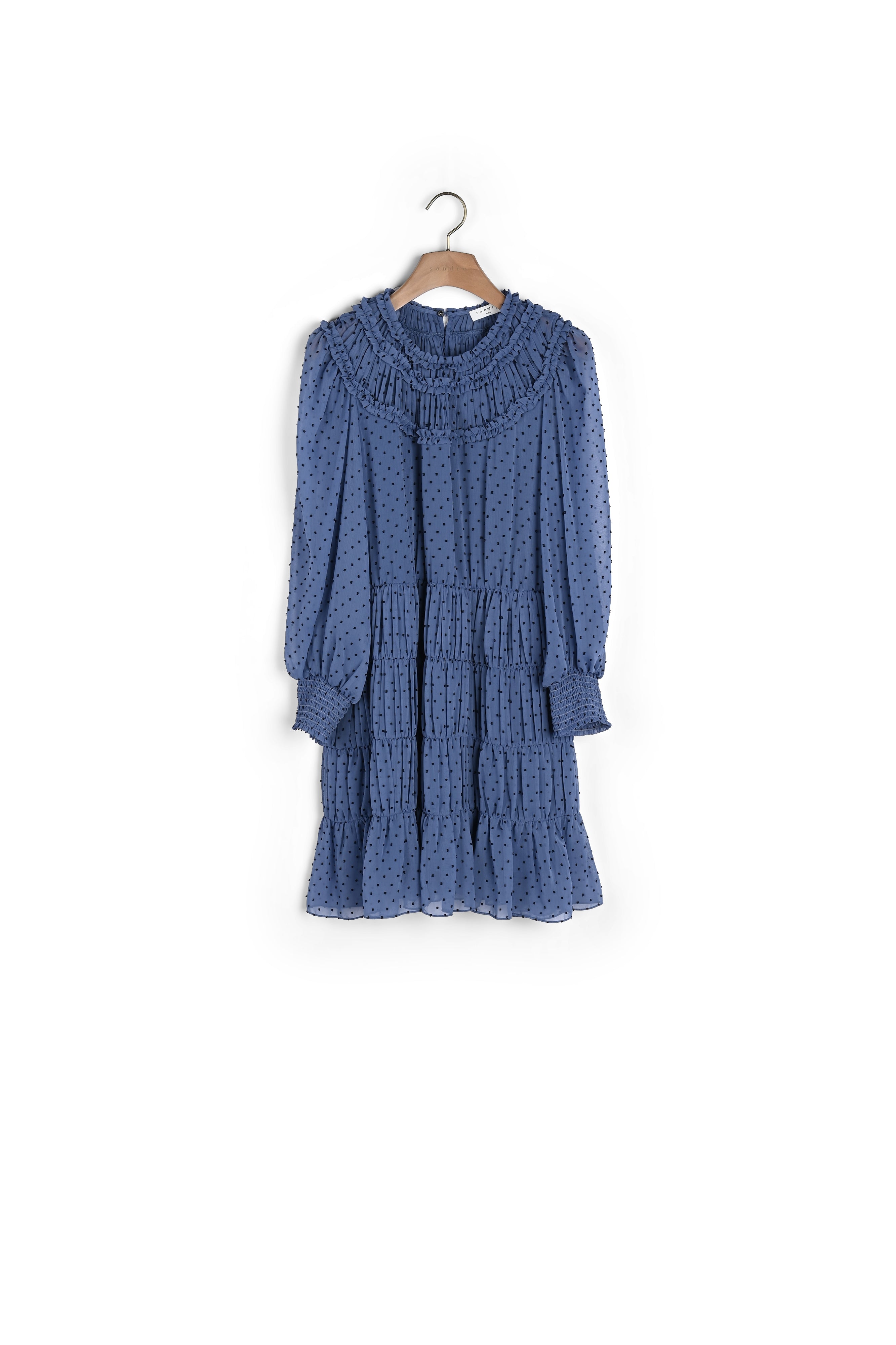 Robe courte drapée et volantée Sandro seconde main