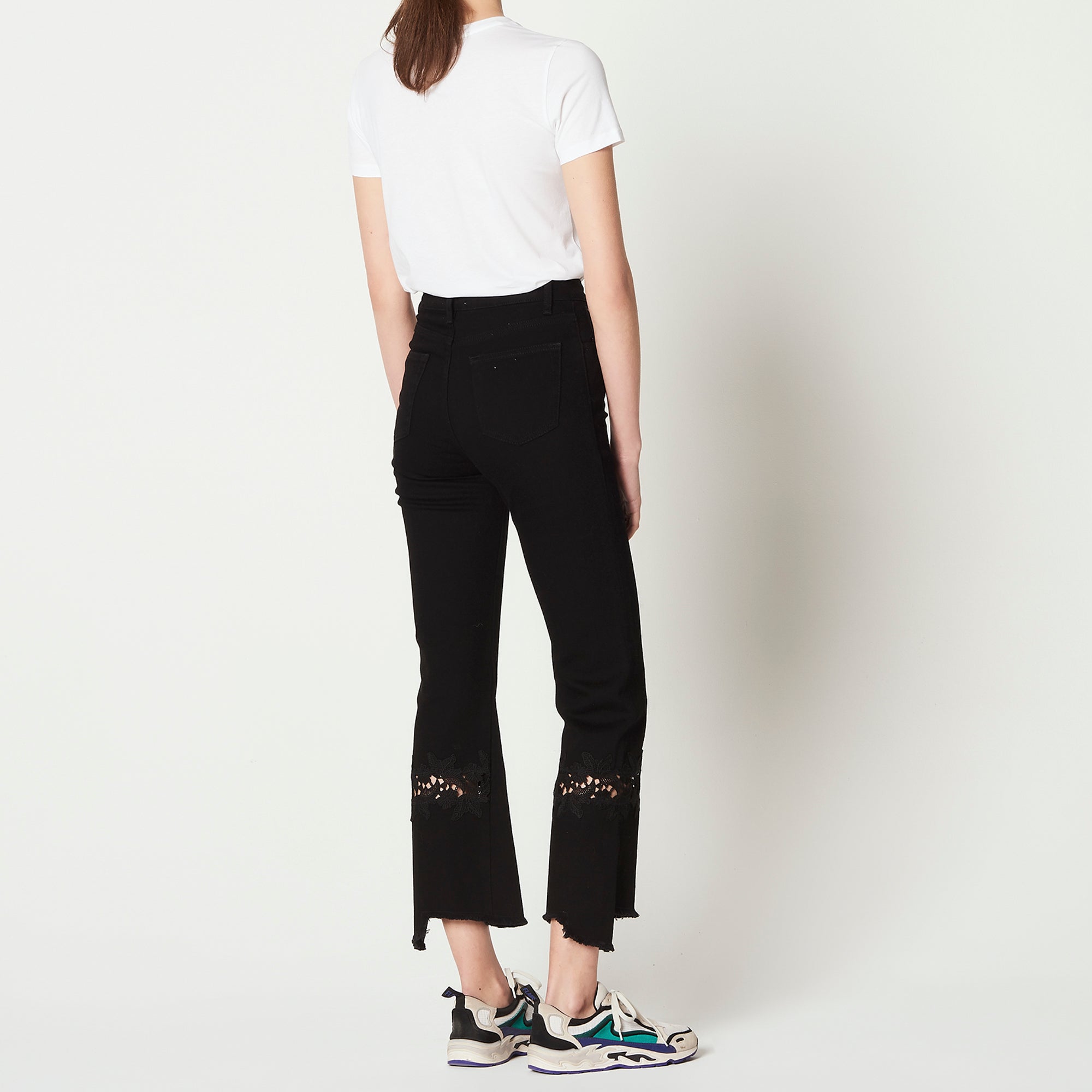 Jean évasé avec empiècement dentelle Sandro seconde main