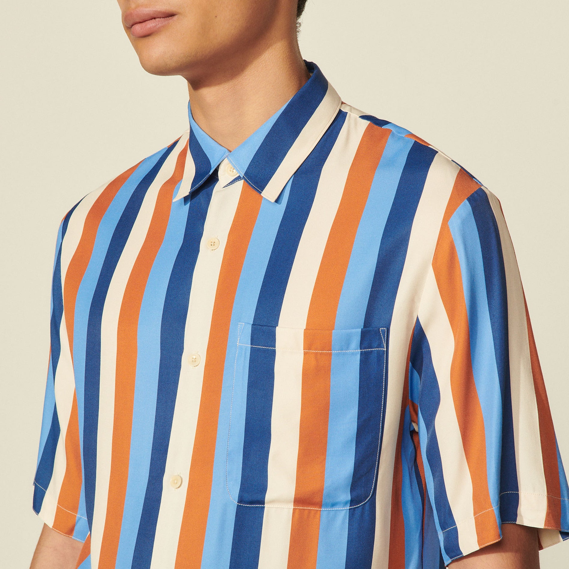 Chemise fluide à rayures imprimées Sandro seconde main