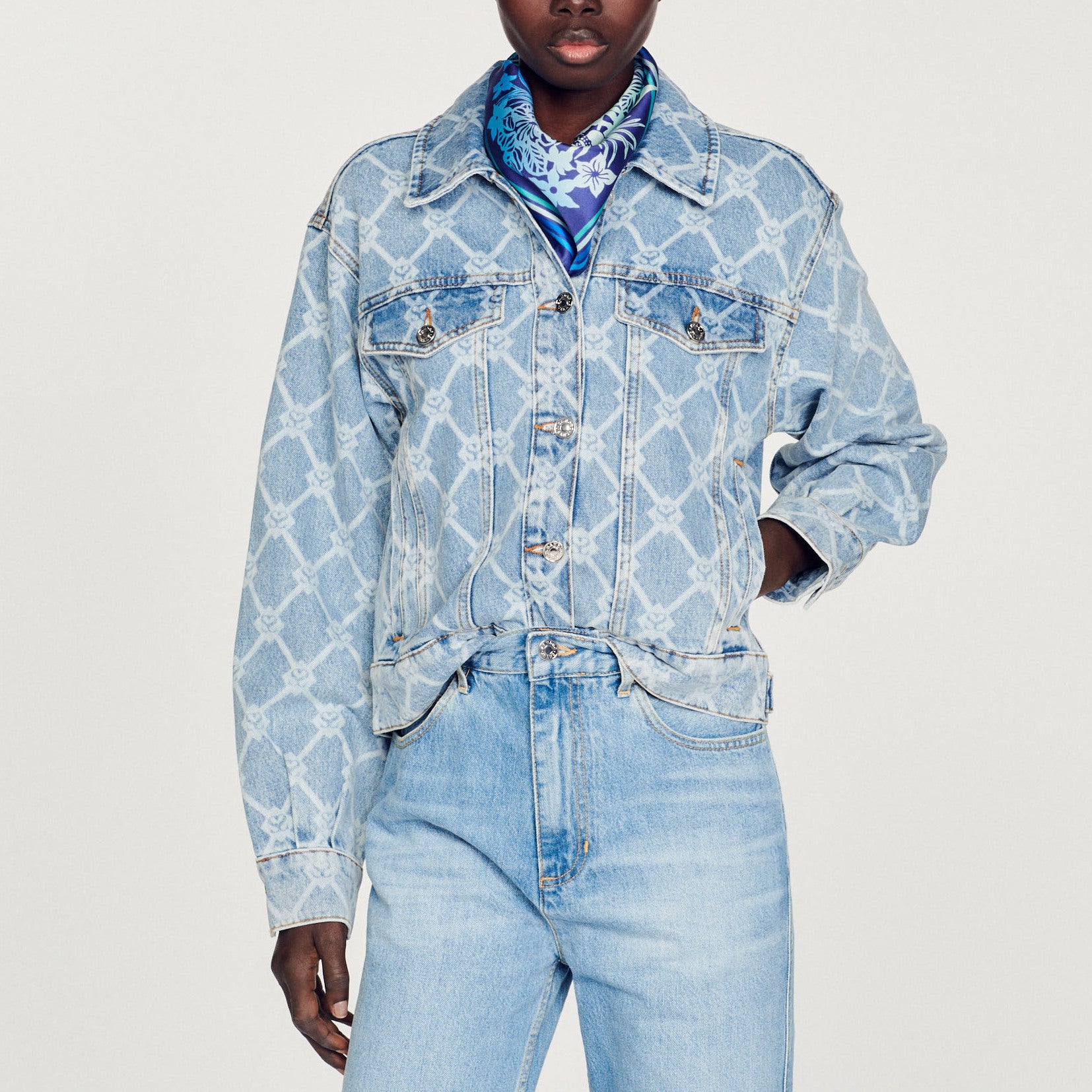 Blouson en Jean Sandro seconde main