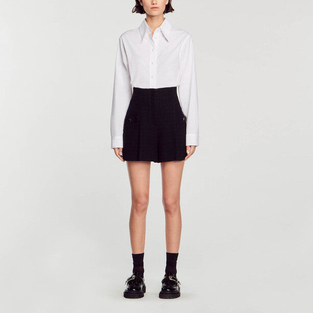 Short taille haute en tweed Sandro seconde main