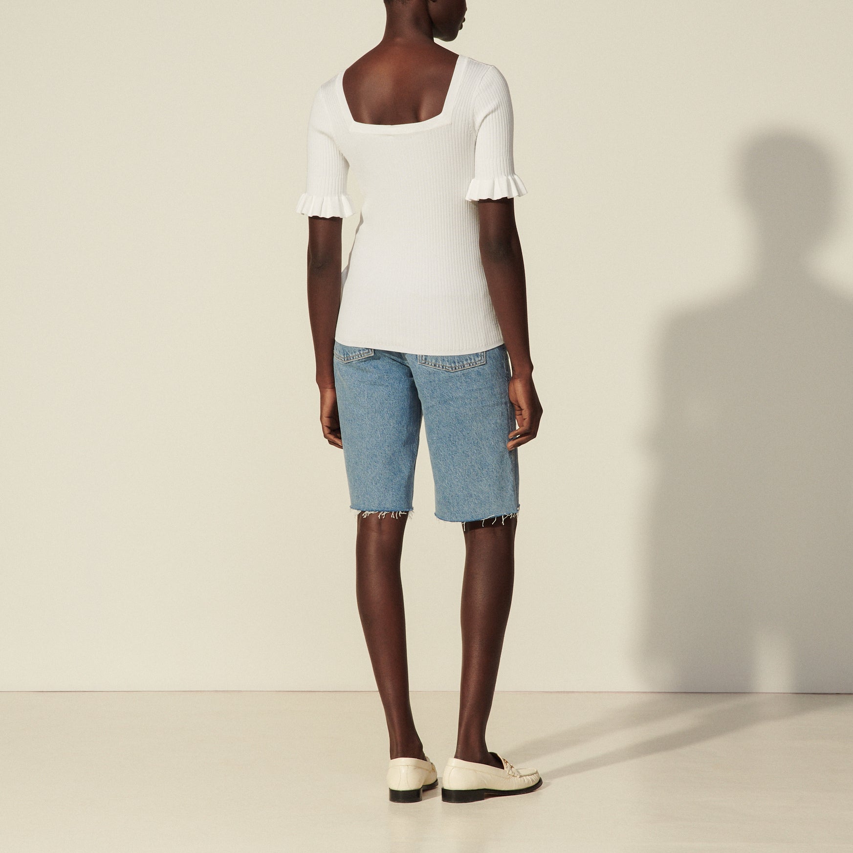 Pull à côtes à manches courtes Sandro seconde main