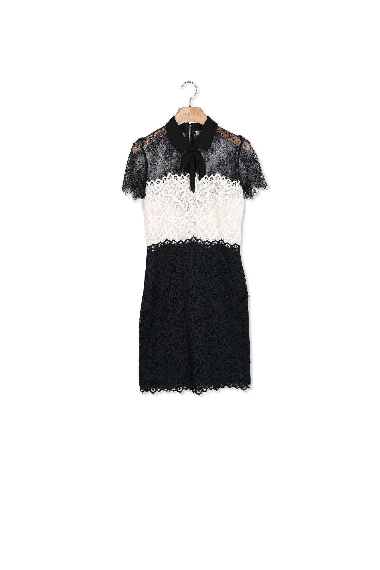 Robe dentelle bicolore Sandro seconde main