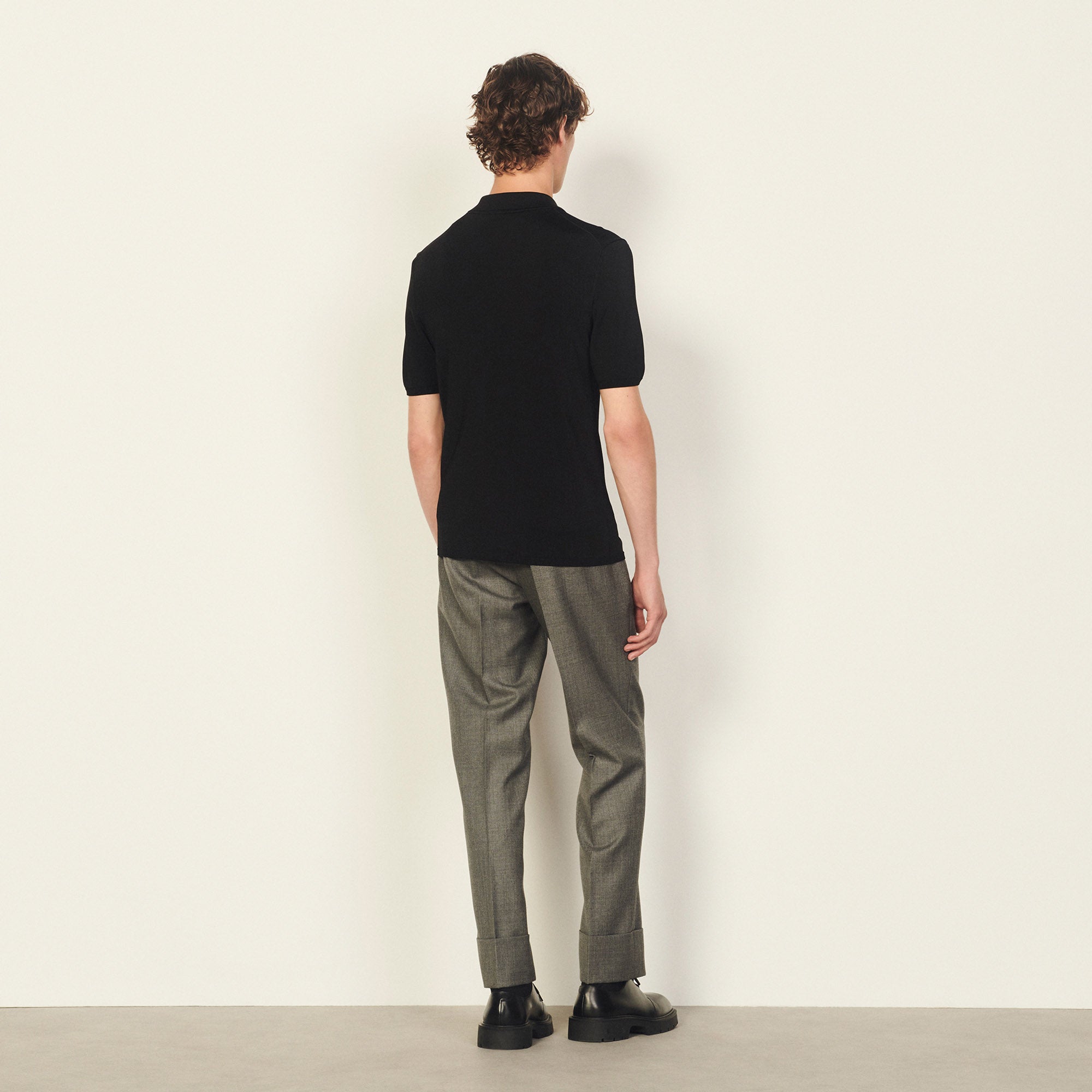 Polo en Maille fine manches courtes Sandro seconde main