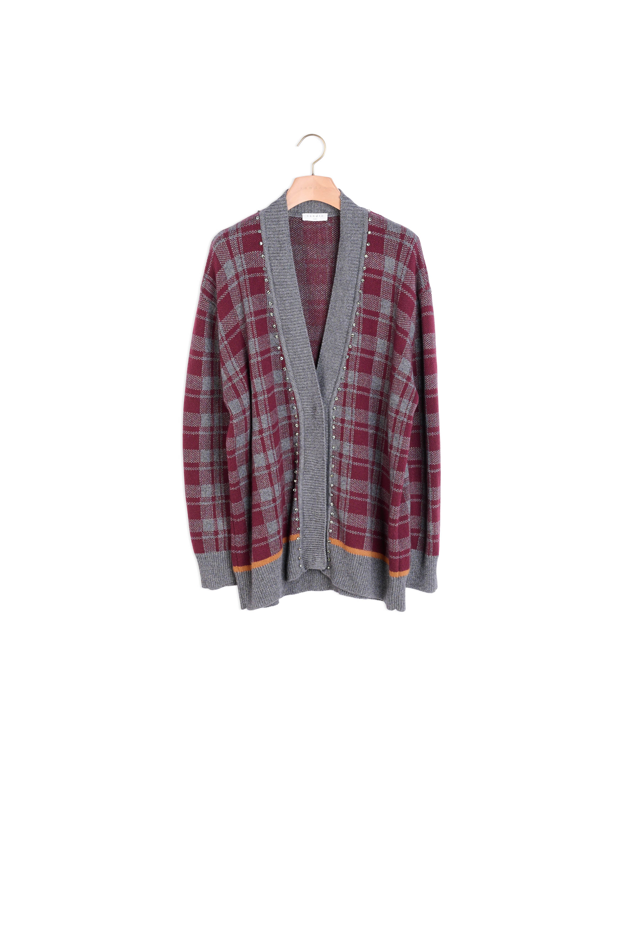 Gilet oversize à carreaux Sandro seconde main