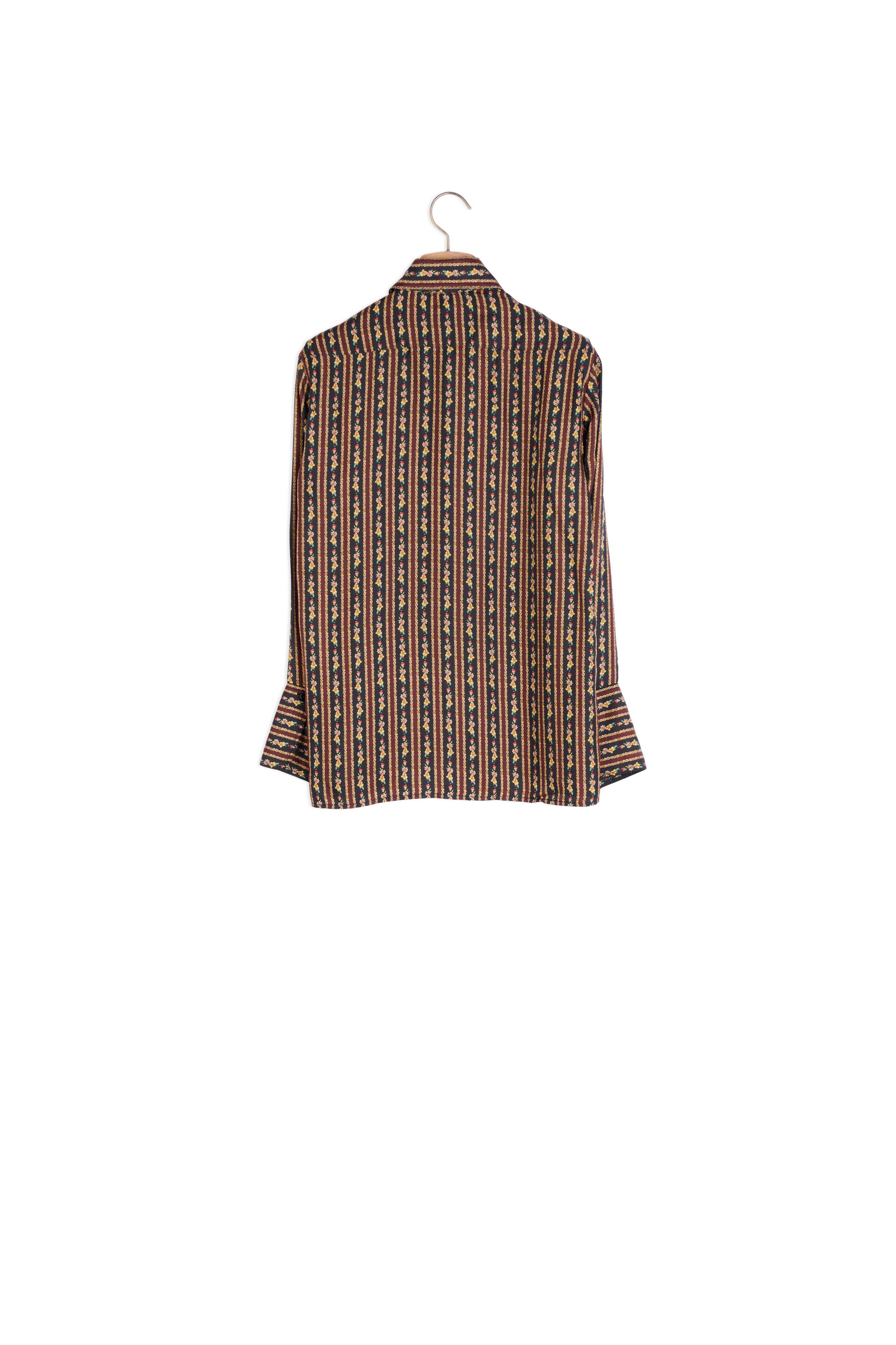 Chemise fluide à  imprimé fleurs rayures Sandro seconde main