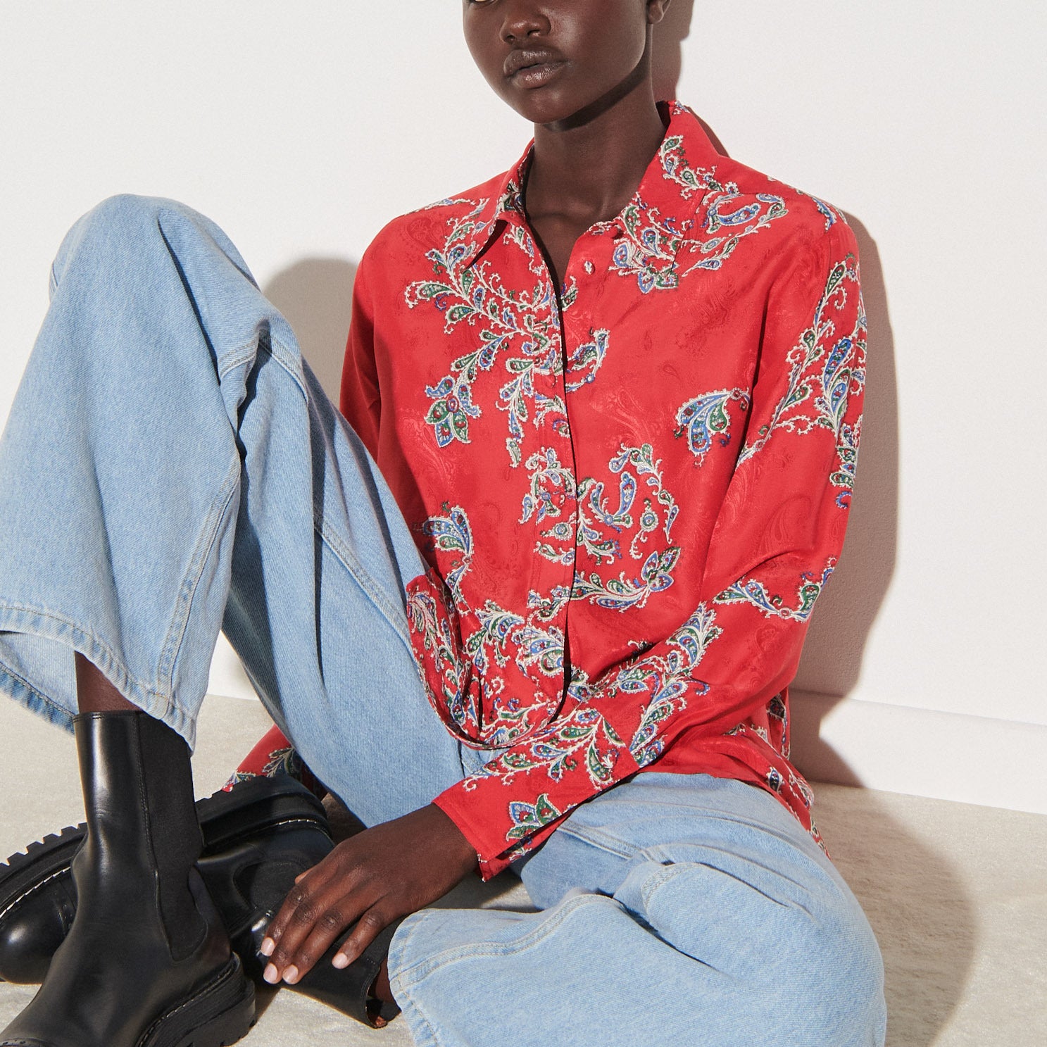 Chemise imprimée en all-over Sandro seconde main