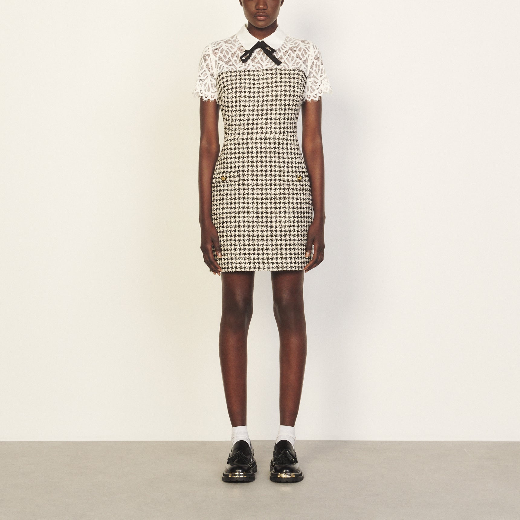 Robe Blanc/Noir Sandro seconde main