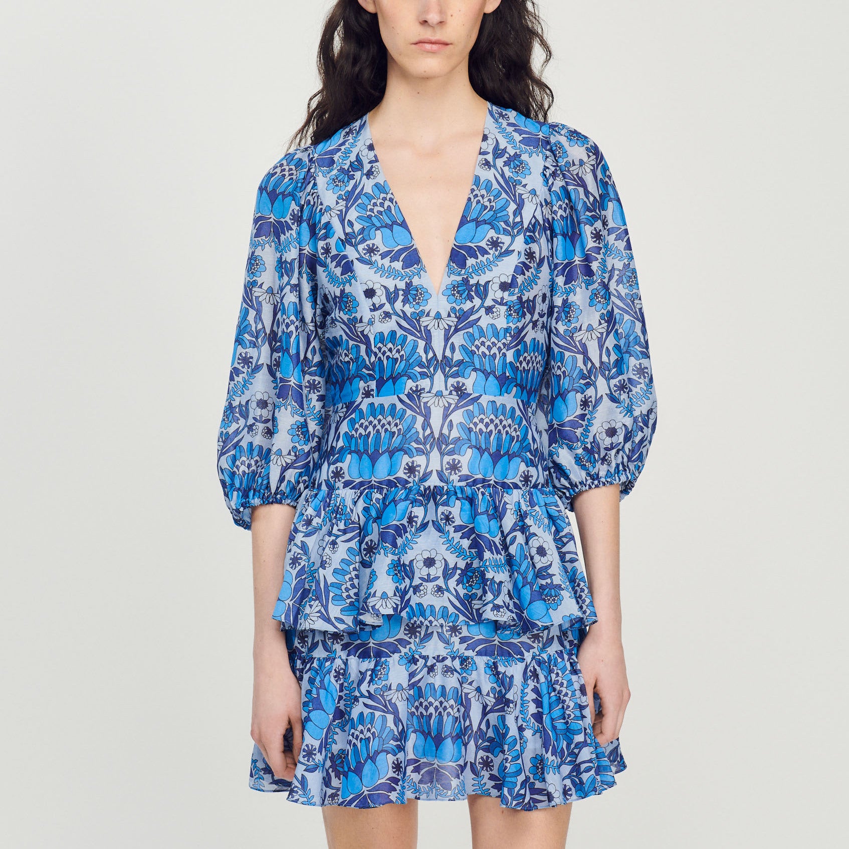 Robe courte imprimé foulard Sandro seconde main