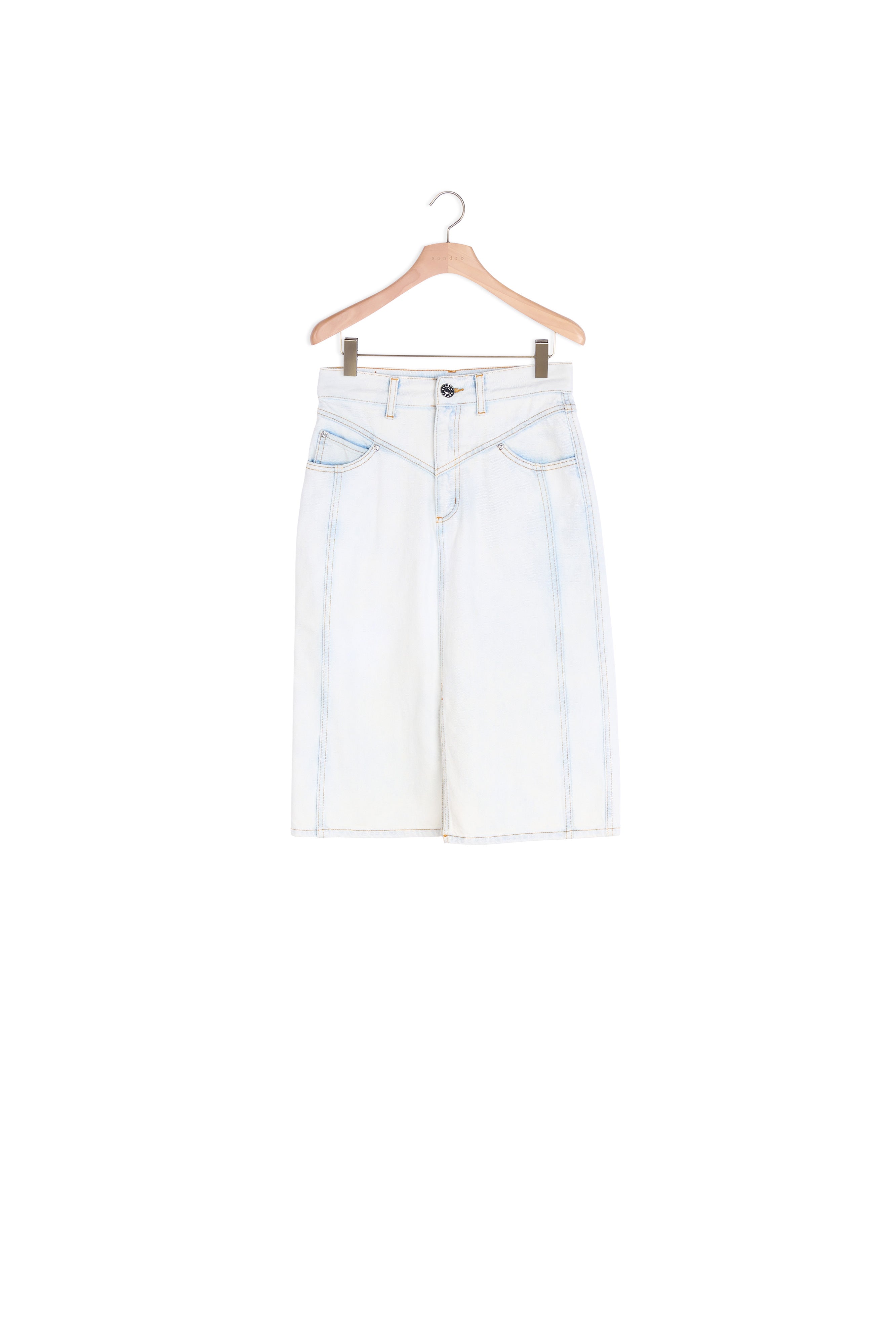 Jupe en Jean au délavage neige Sandro seconde main