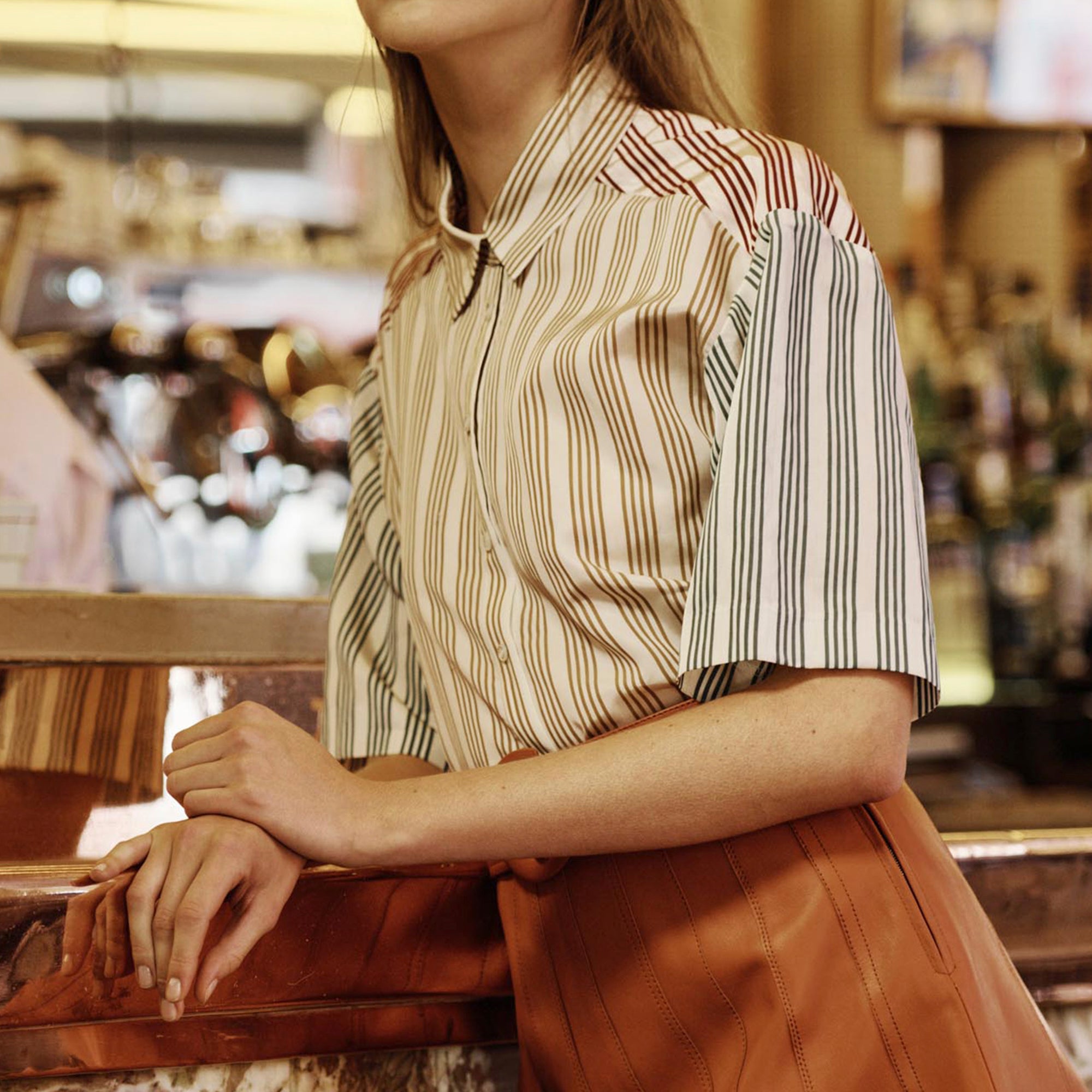 Chemisette à rayures tricolores Sandro seconde main