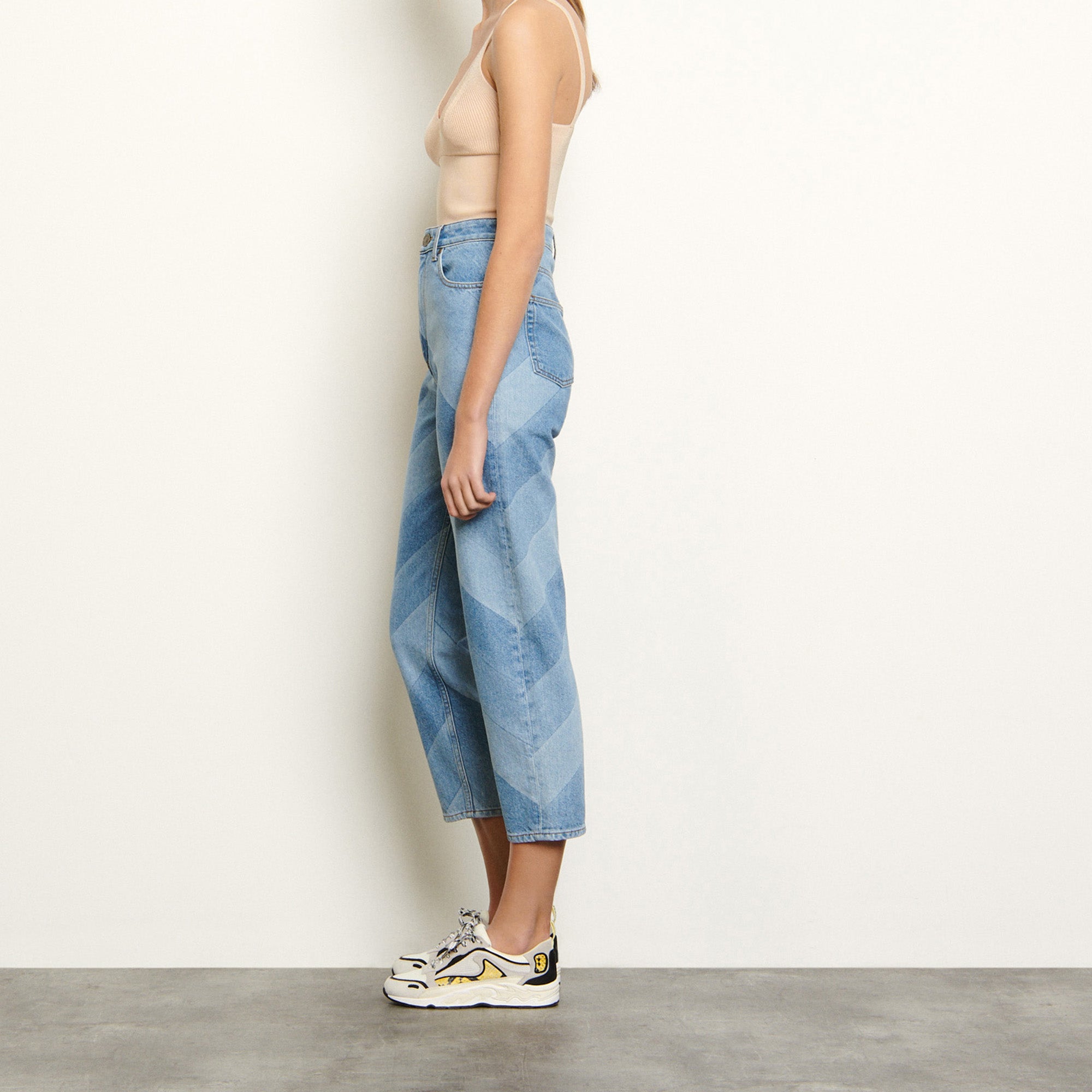 Jean à rayures diagonales Sandro seconde main