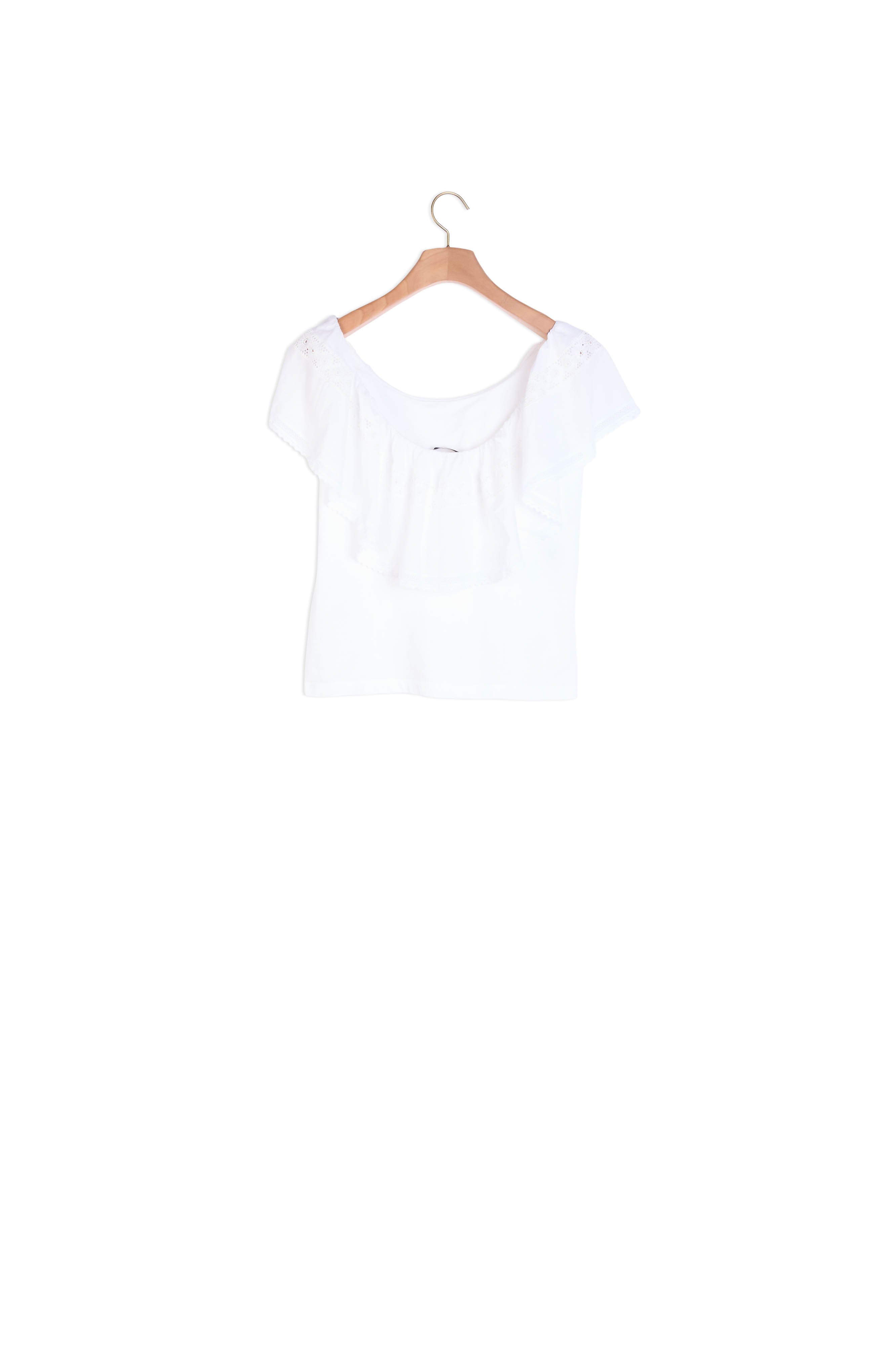 T-shirt à grand volant Sandro seconde main