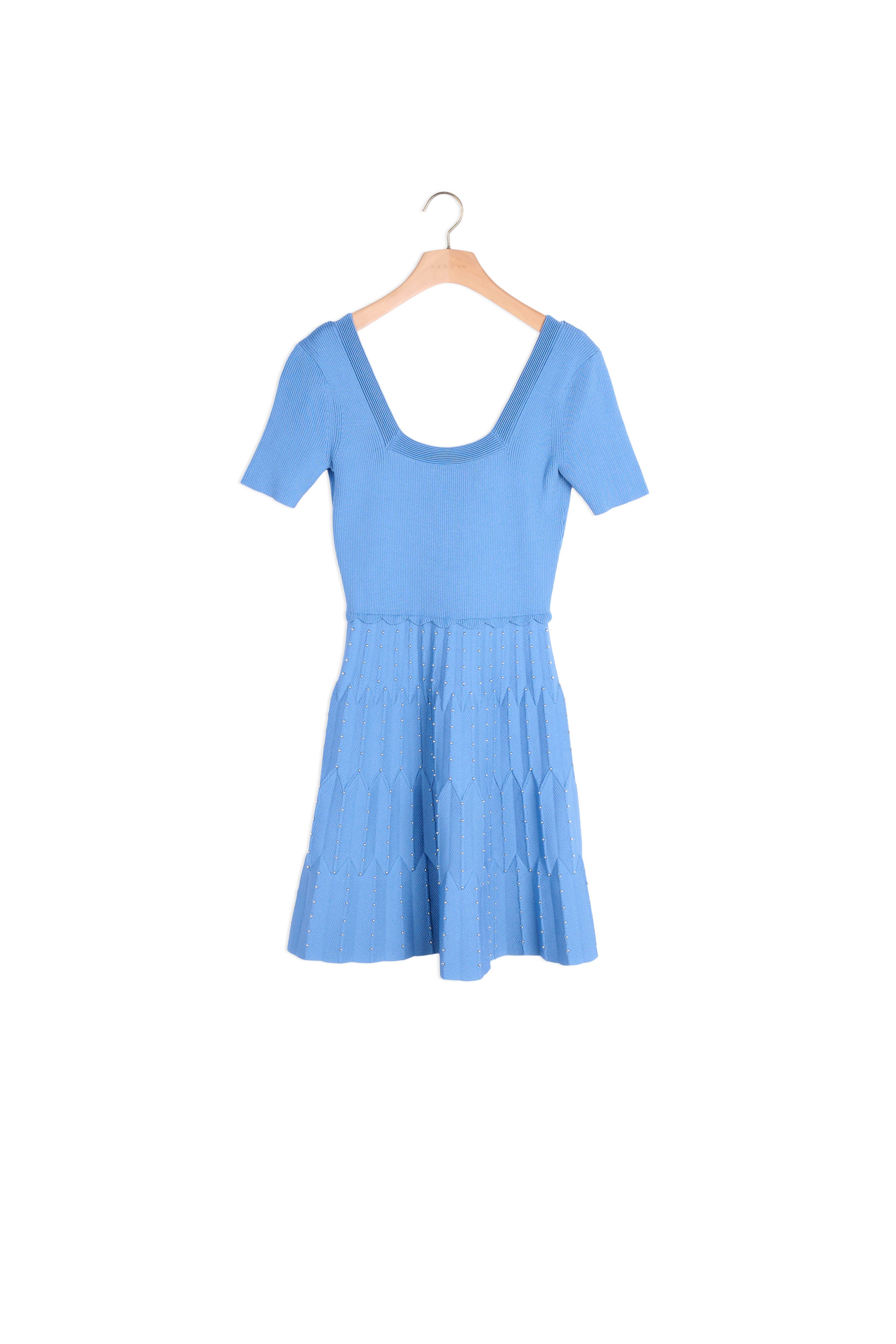 Robe en Maille à encolure carrée Sandro seconde main