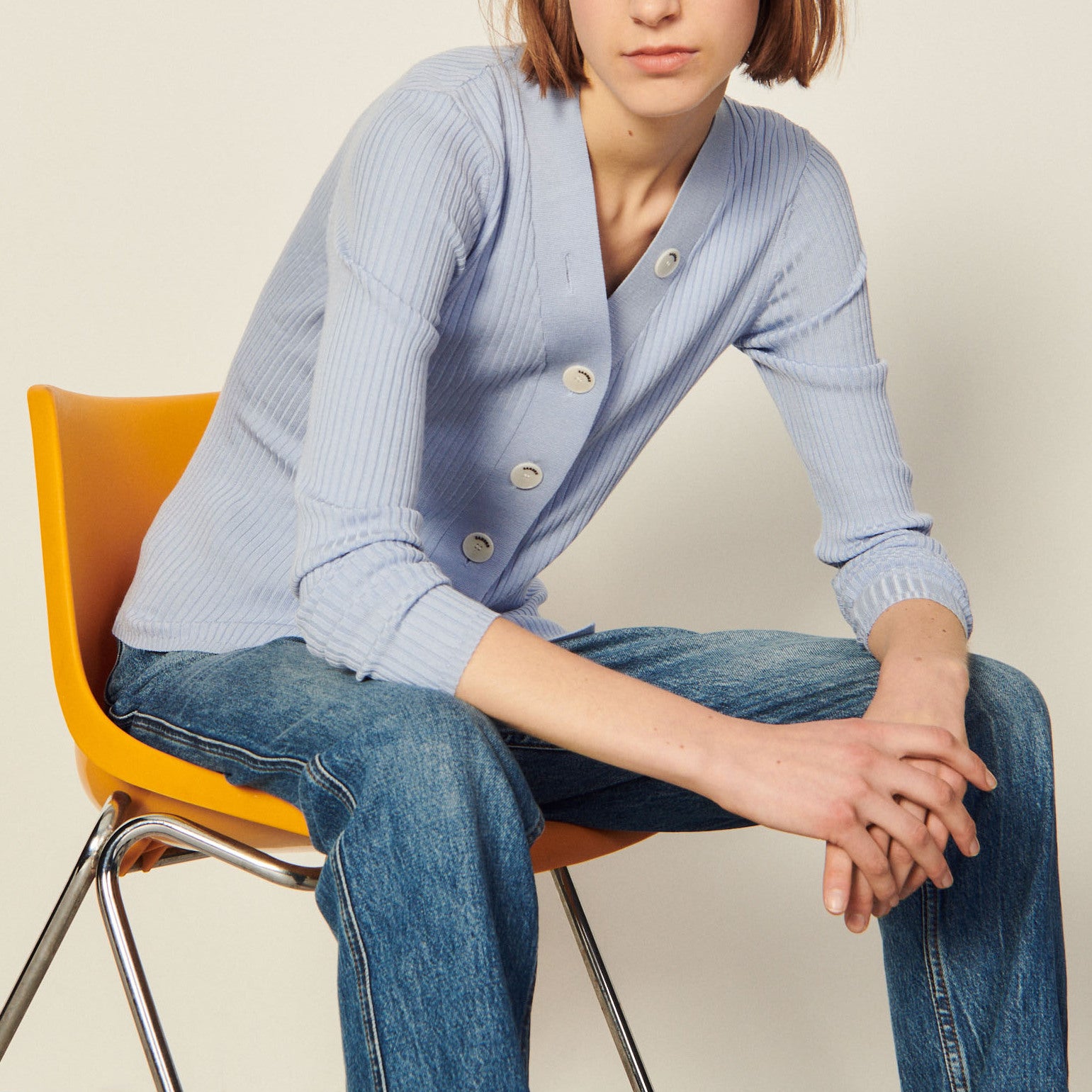 Cardigan en Maille fine côtelée Sandro seconde main